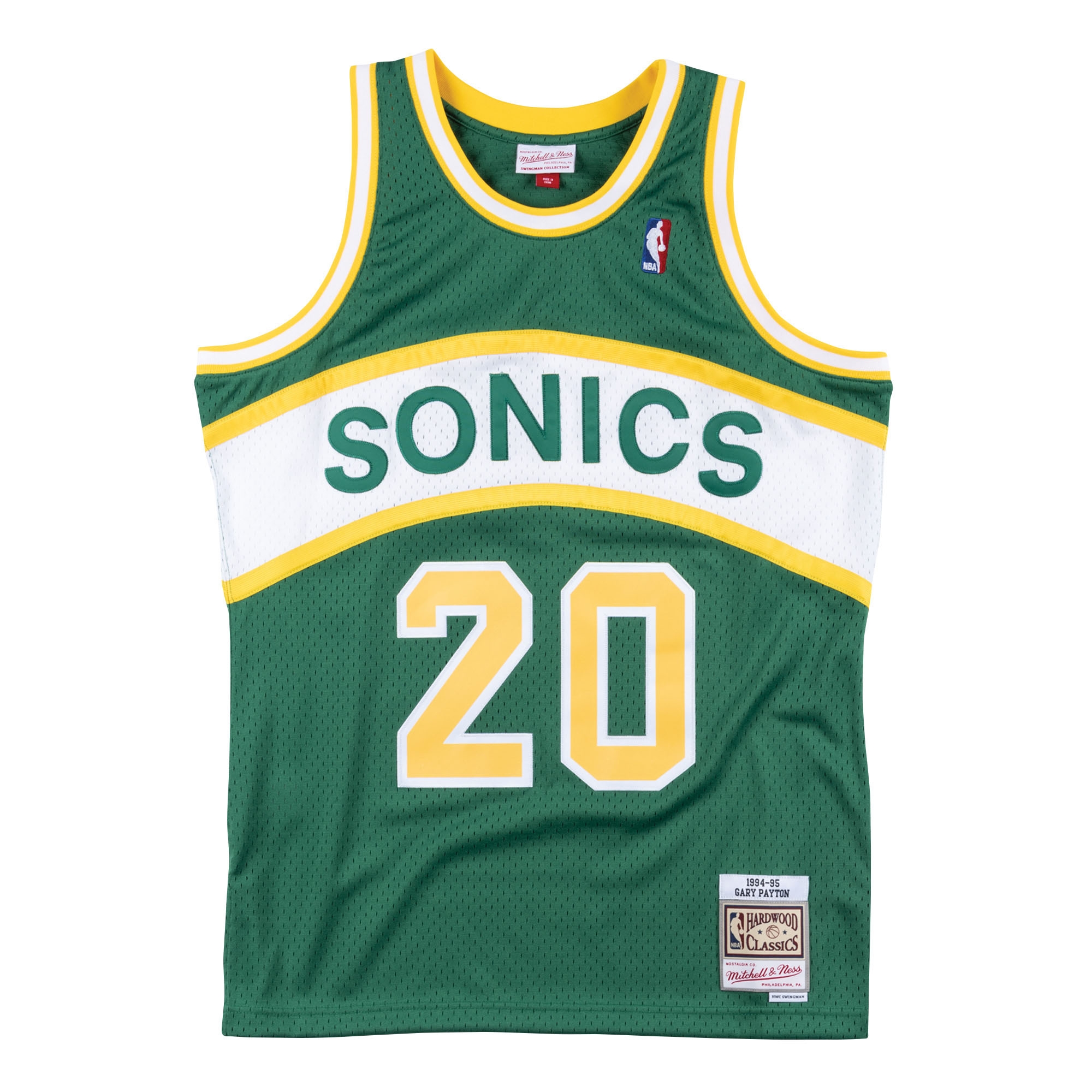 Gary Payton #20 Seattle SuperSonics 1994-95 Swingman NBA Trikot Grün