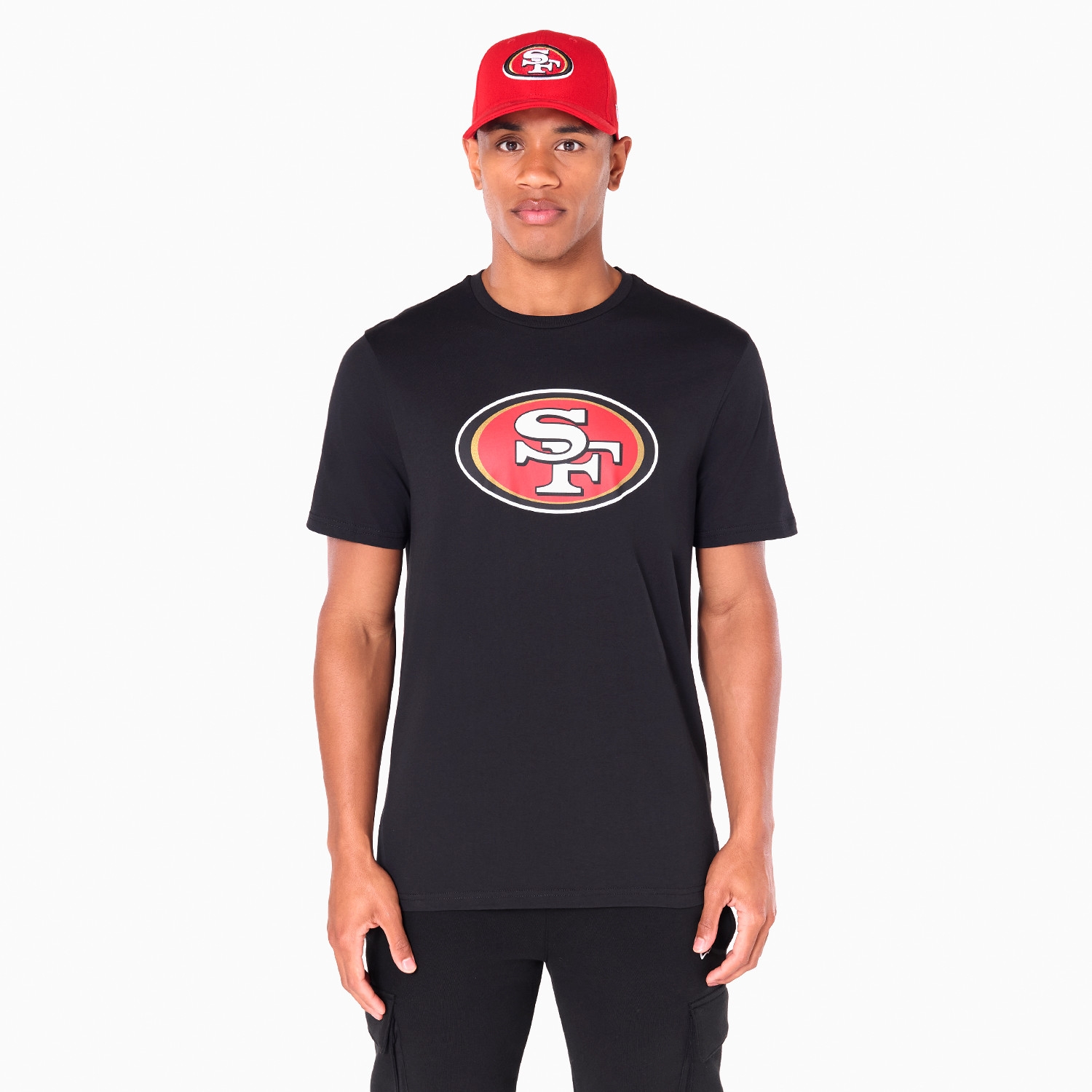 San Francisco 49ers Team Logo New Era NFL T-Shirt Schwarz