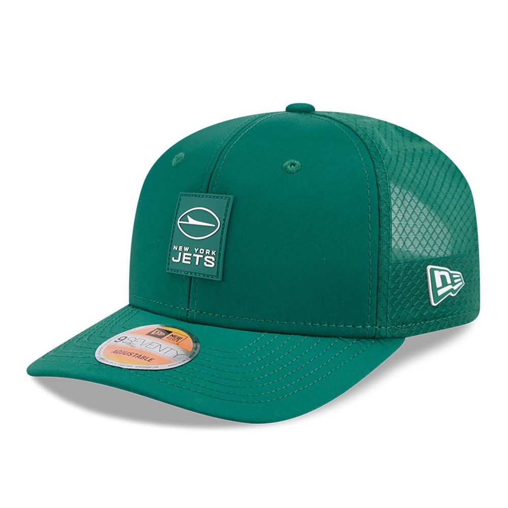 New York Jets 2025 NFL On-Field Sideline 9SEVENTY Trucker Snapback Cap Green