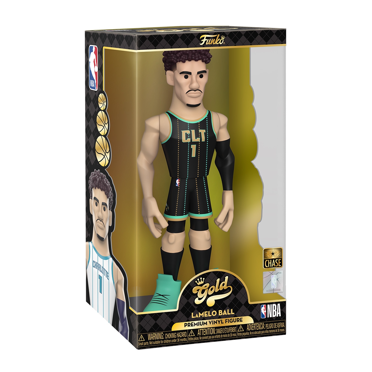 Funko Vinyl Gold 12" Lamelo Ball Charlotte Hornets CHASE Edition NBA Figur