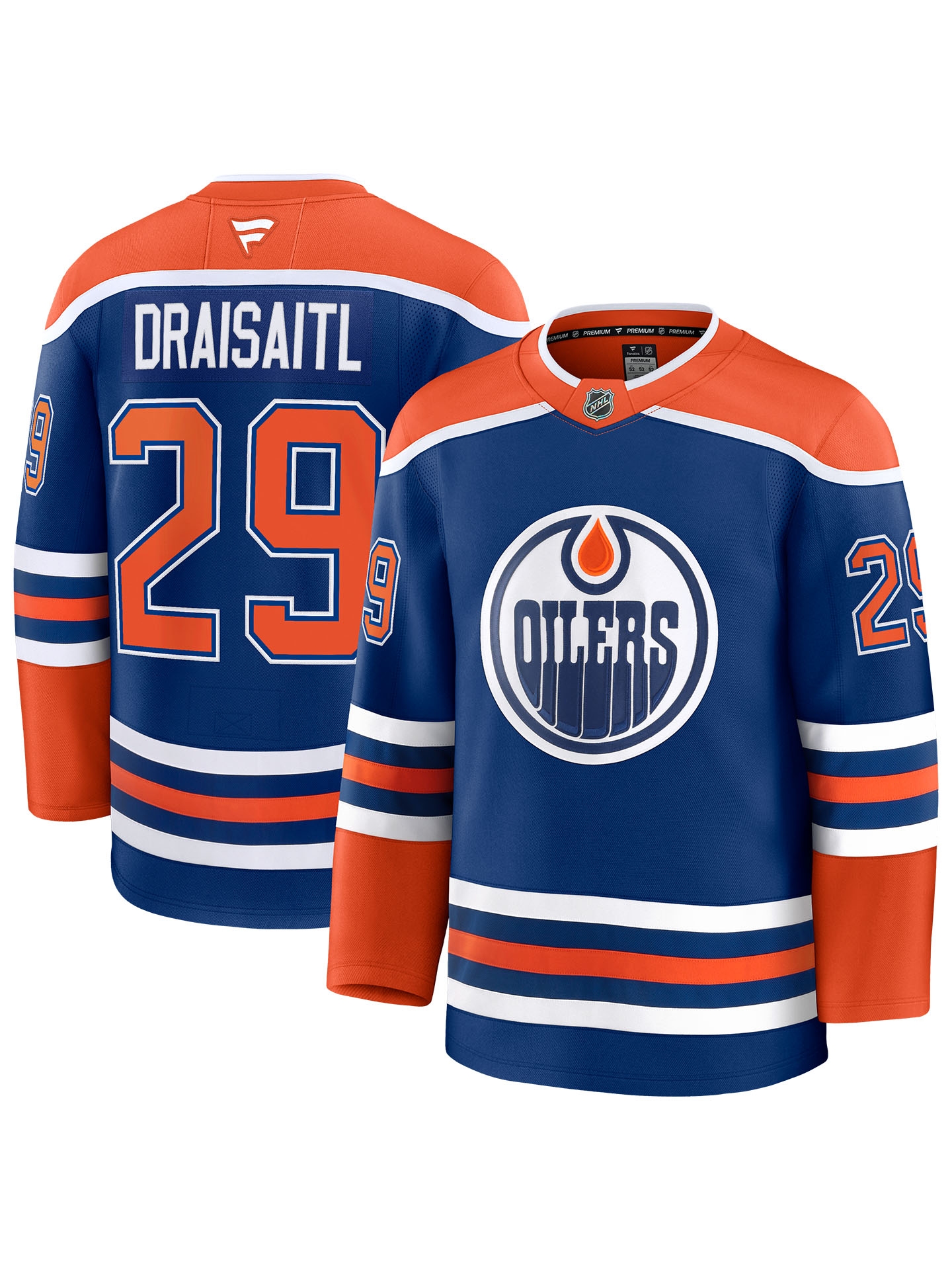Leon Draisaitl #29 Edmonton Oilers Premium NHL Trikot Home Blau