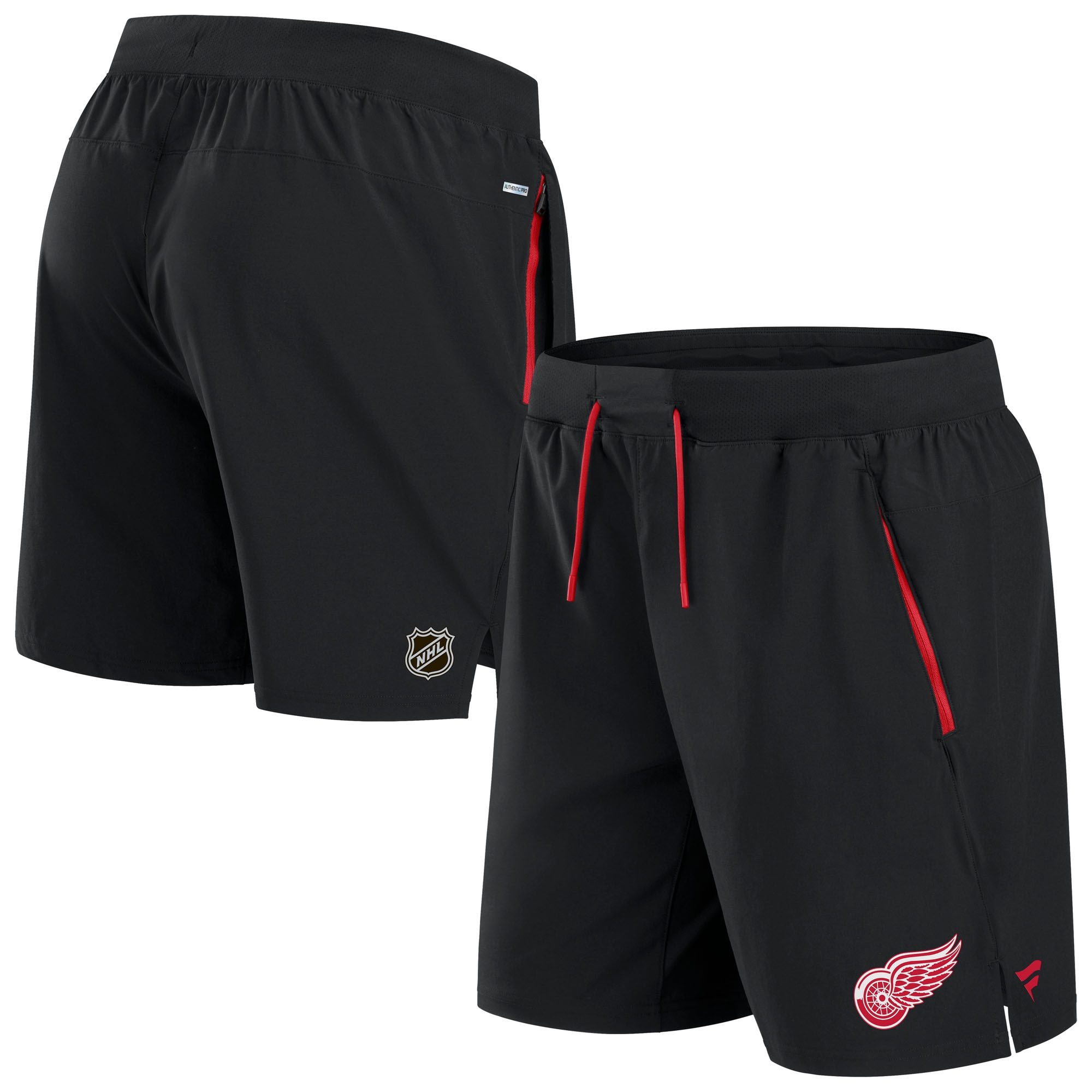 Detroit Red Wings 2024/25 Authentic Pro Locker Room NHL Shorts Schwarz