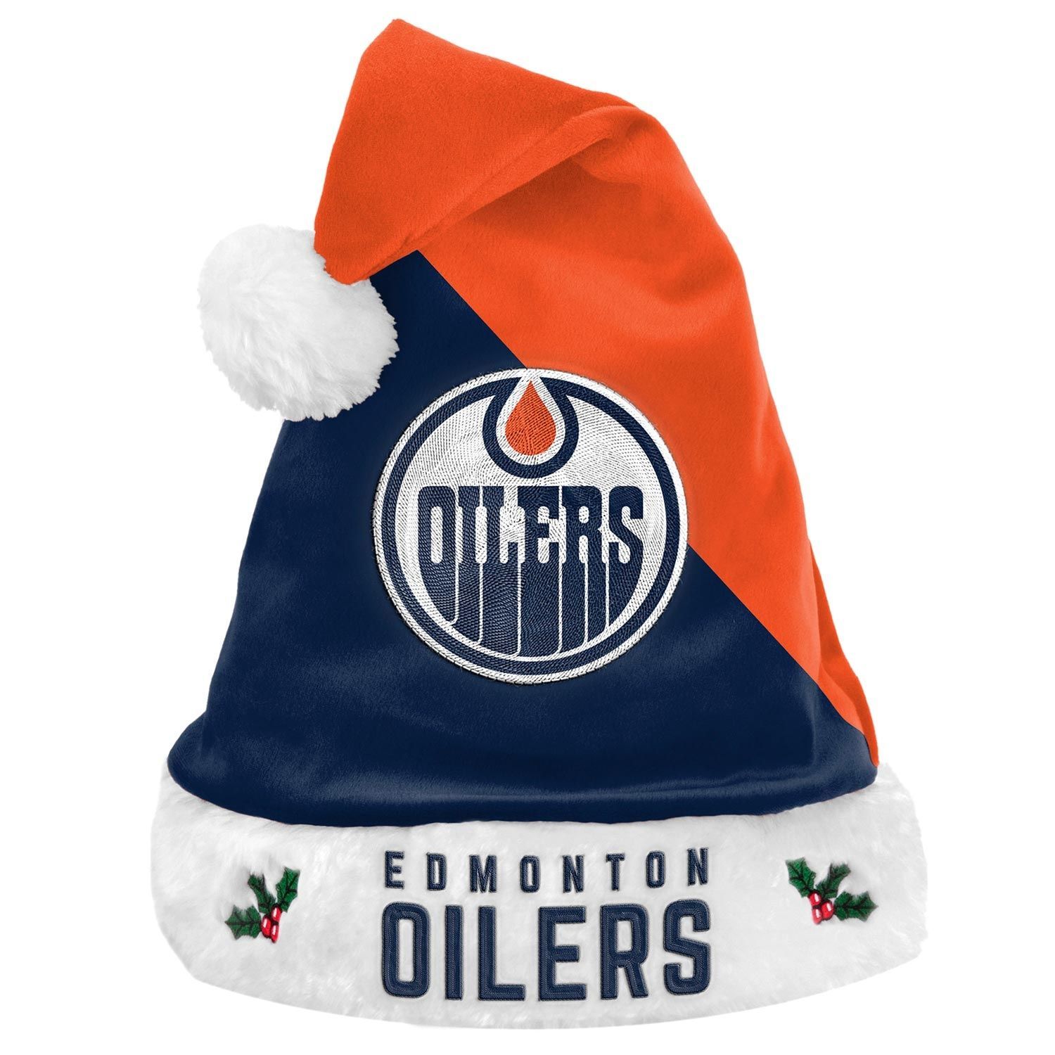 Edmonton Oilers FOCO Basic Santa NHL Weihnachtsmannmütze