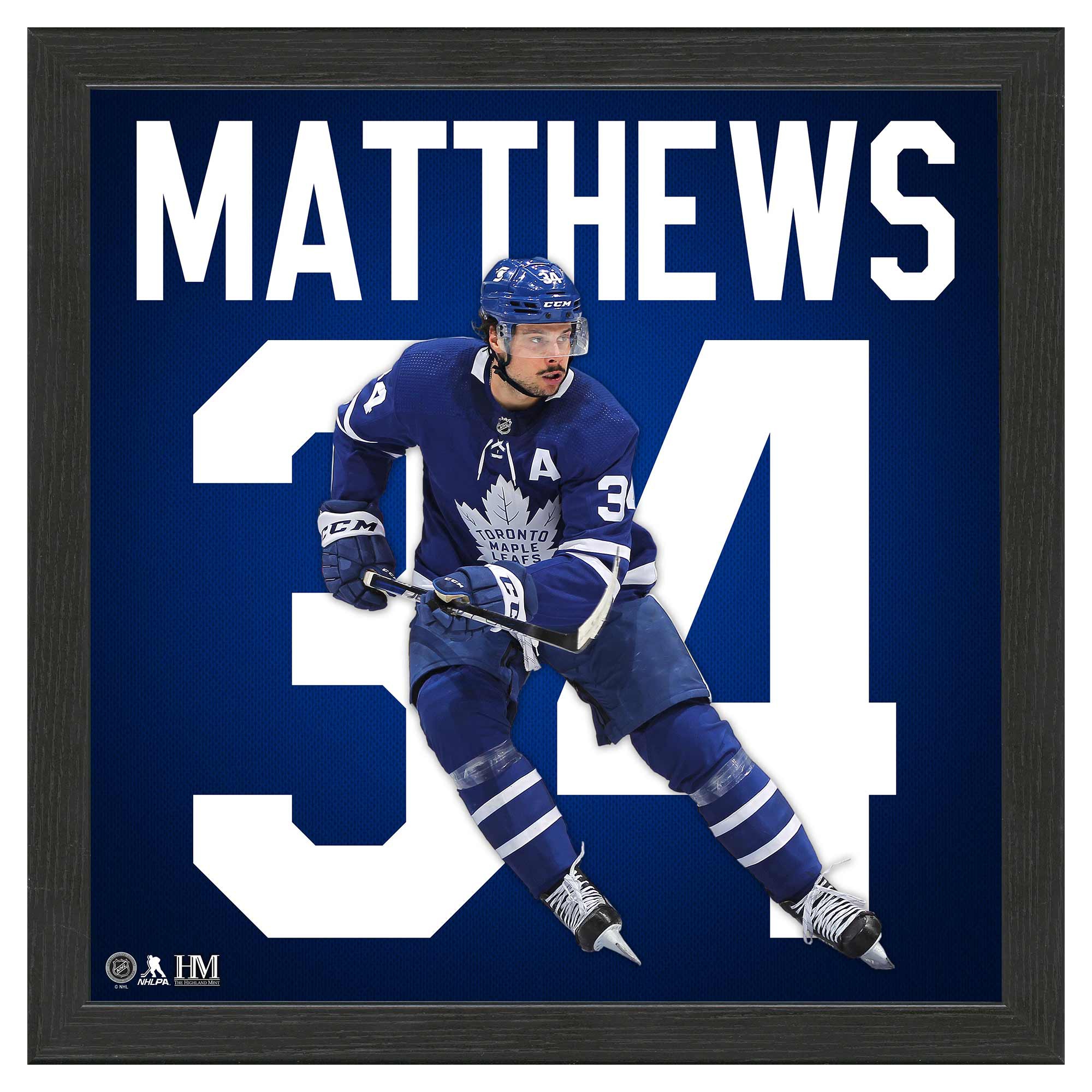 Auston Matthews #34 Toronto Maple Leafs Impact Jersey Gerahmtes NHL Bild