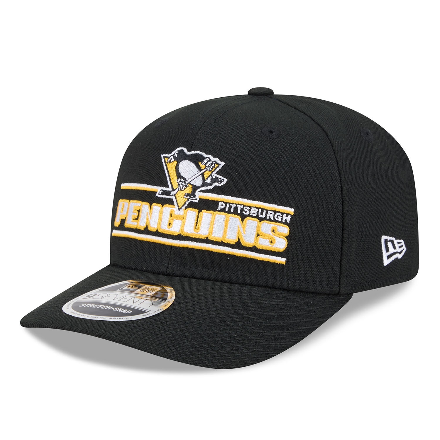 Pittsburgh Penguins NHL Stated 9SEVENTY Stretch-Snap Cap Schwarz