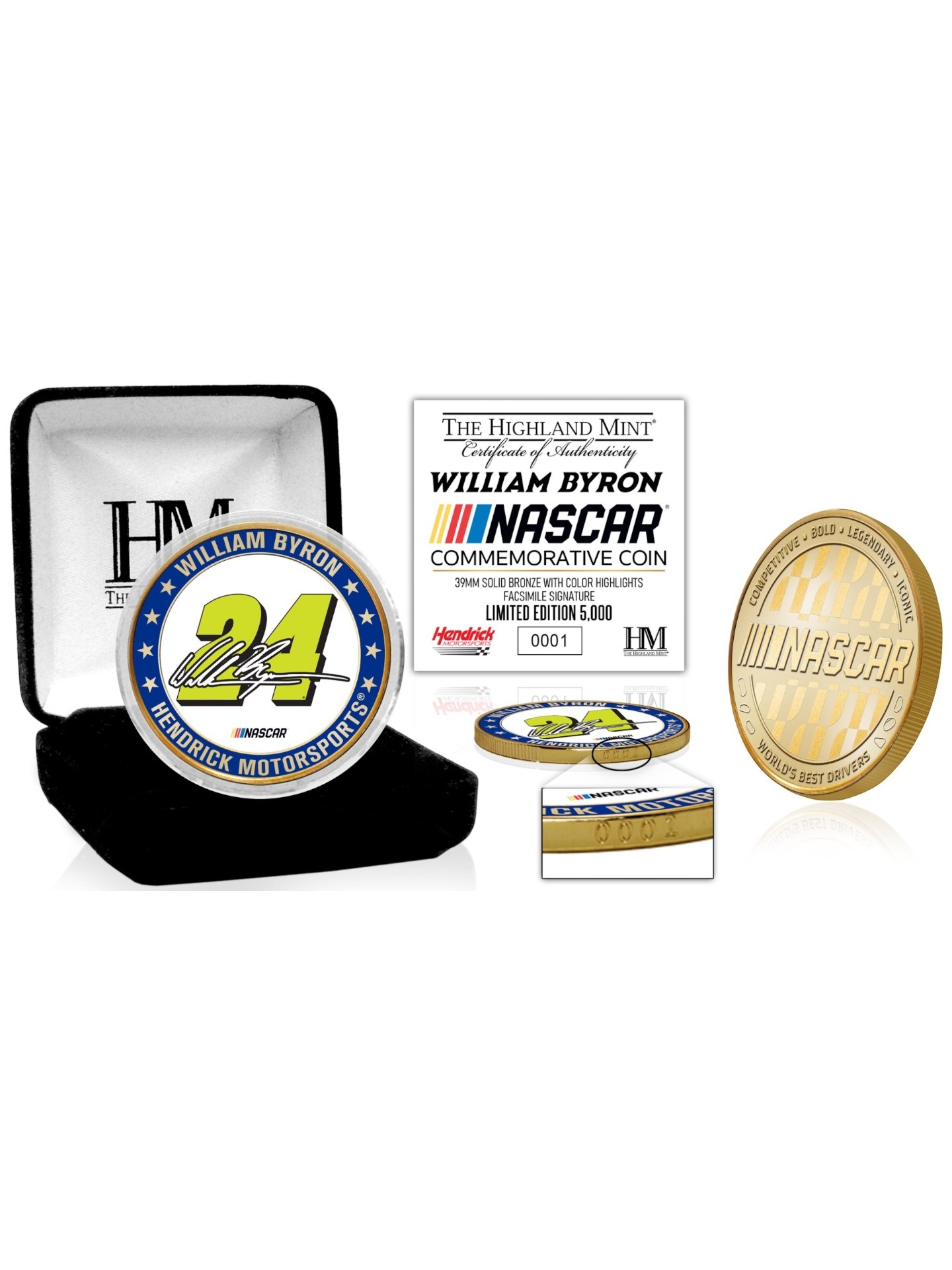 William Byron Hendrick Motorsport Bronze-Gedenkmünze