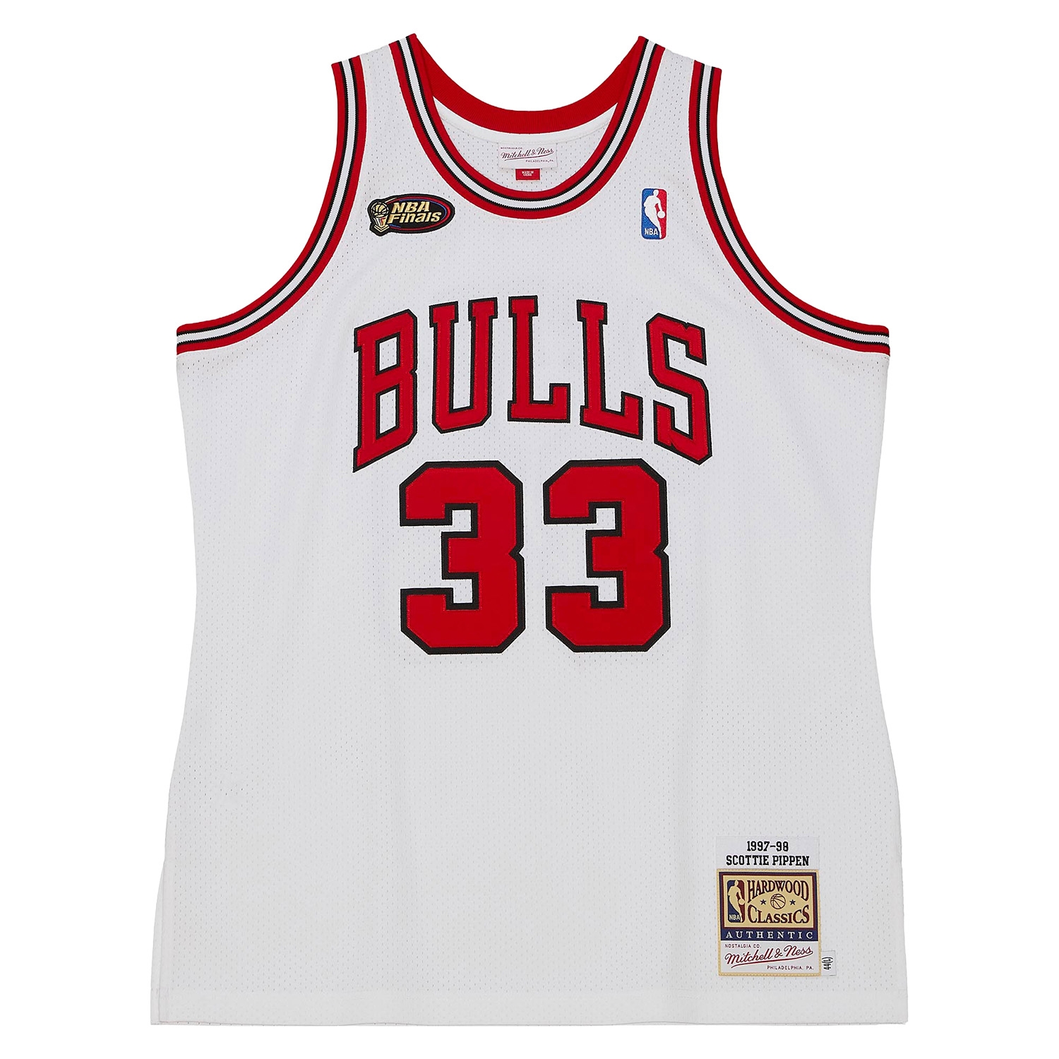 Scottie Pippen #33 Chicago Bulls 1997-98 Authentic NBA Trikot Weiß