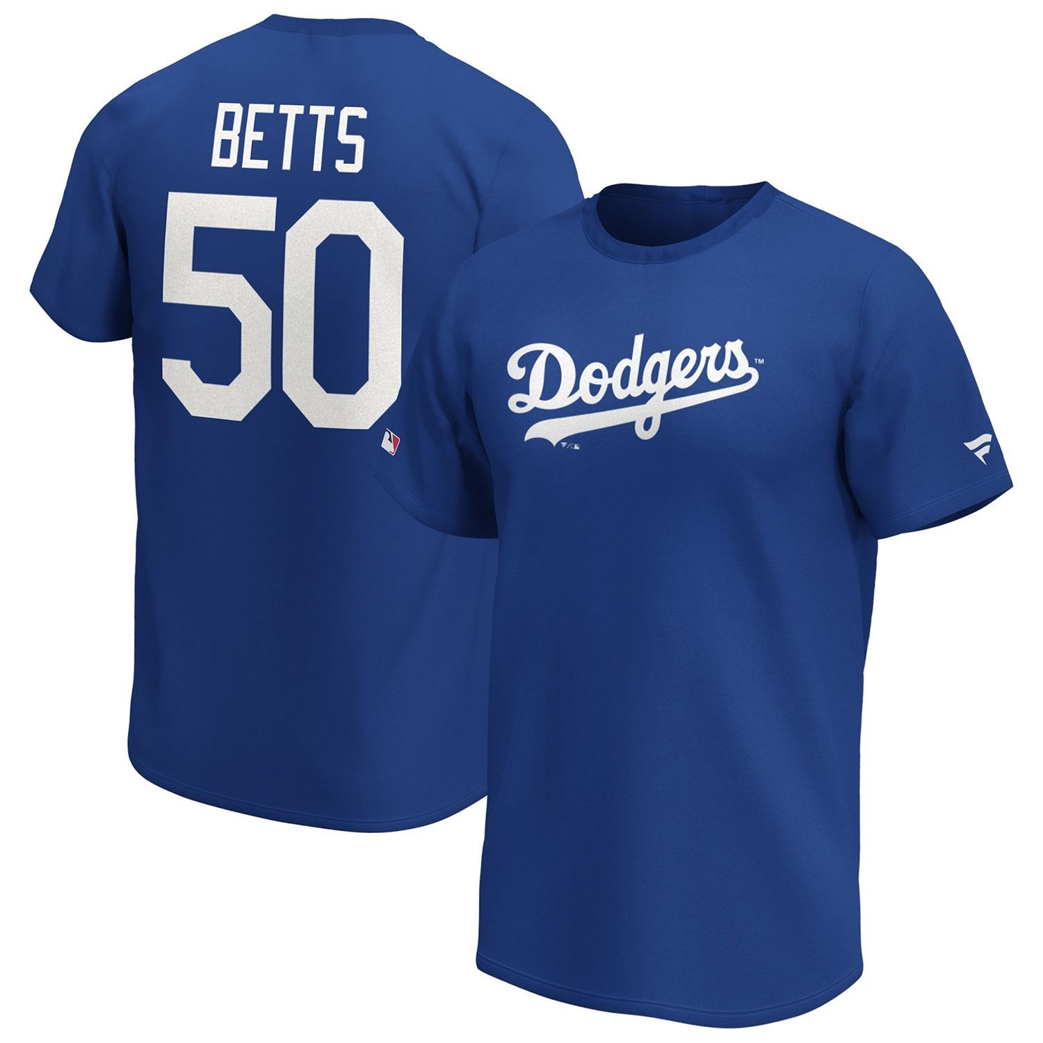 Mookie Betts #50 Los Angeles Dodgers Fanatics Iconic Player MLB T-Shirt Blau