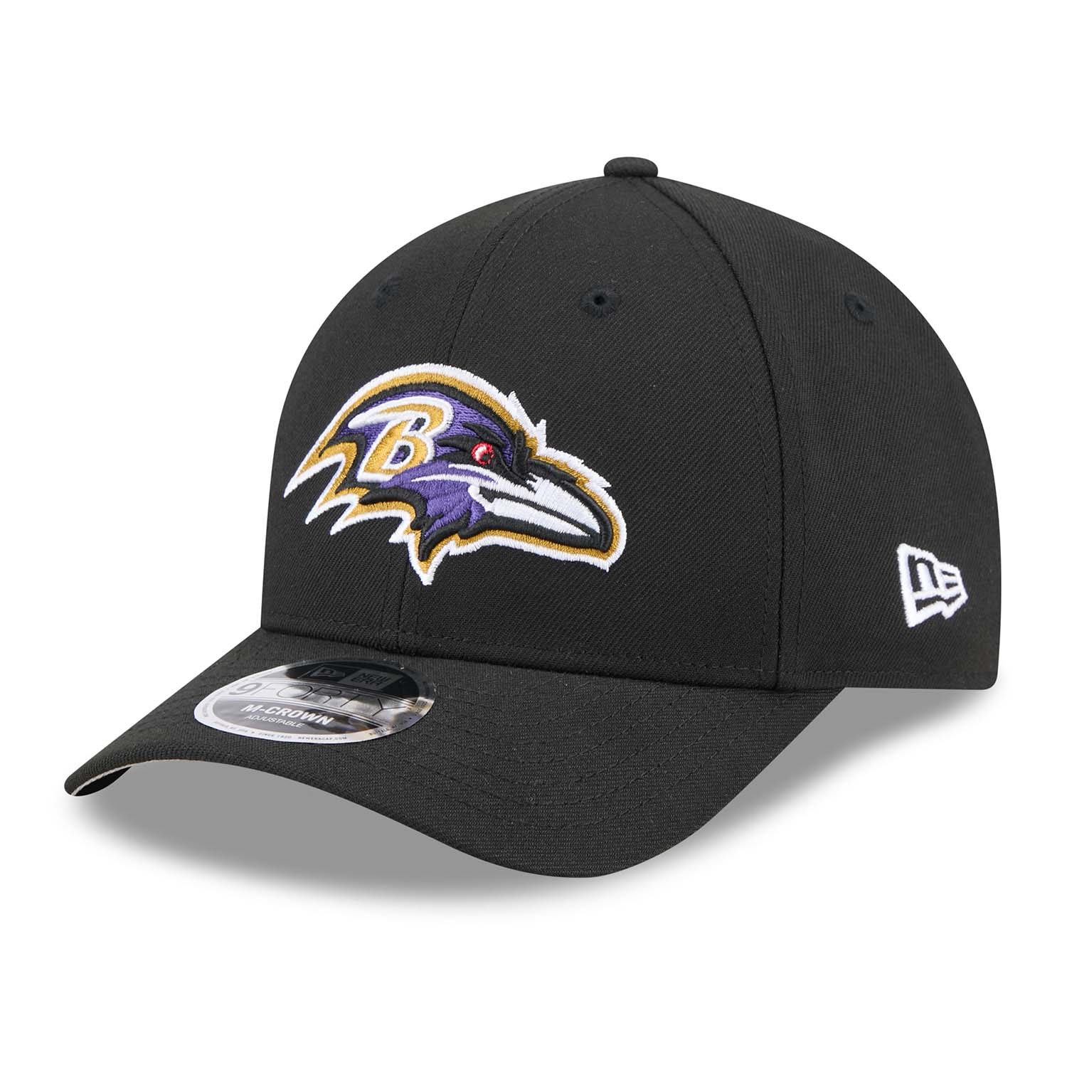 Baltimore Ravens NFL Team Logo New Era 9FORTY M-Crown Snapback Cap Black