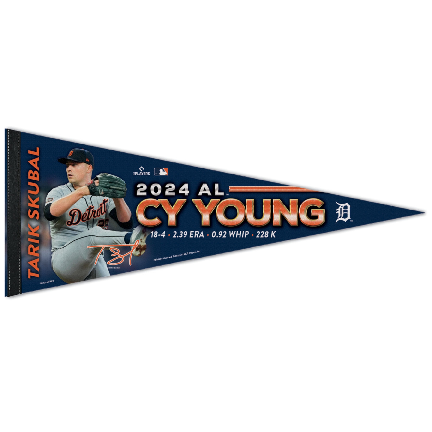 Tarik Skubal Detroit Tigers Cy Young Award Premium MLB Wimpel