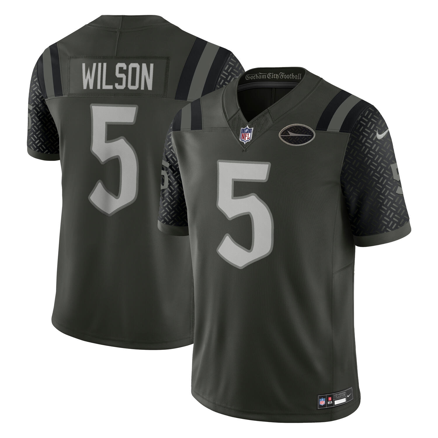 Garrett Wilson #5 New York Jets Rivalries Limited NFL Trikot Gotham Green