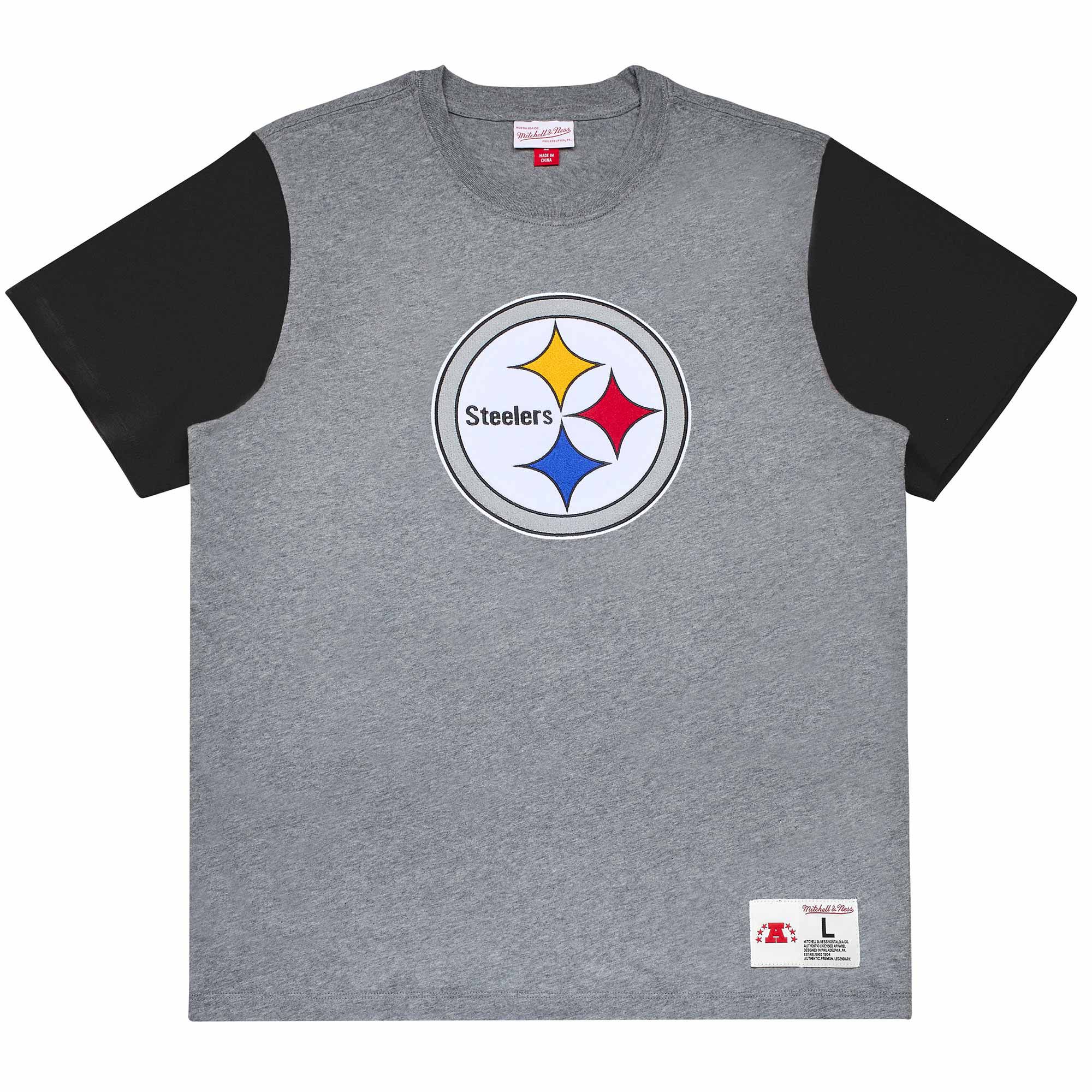 Pittsburgh Steelers Mitchell & Ness Color Blocked NFL Throwback T-Shirt
