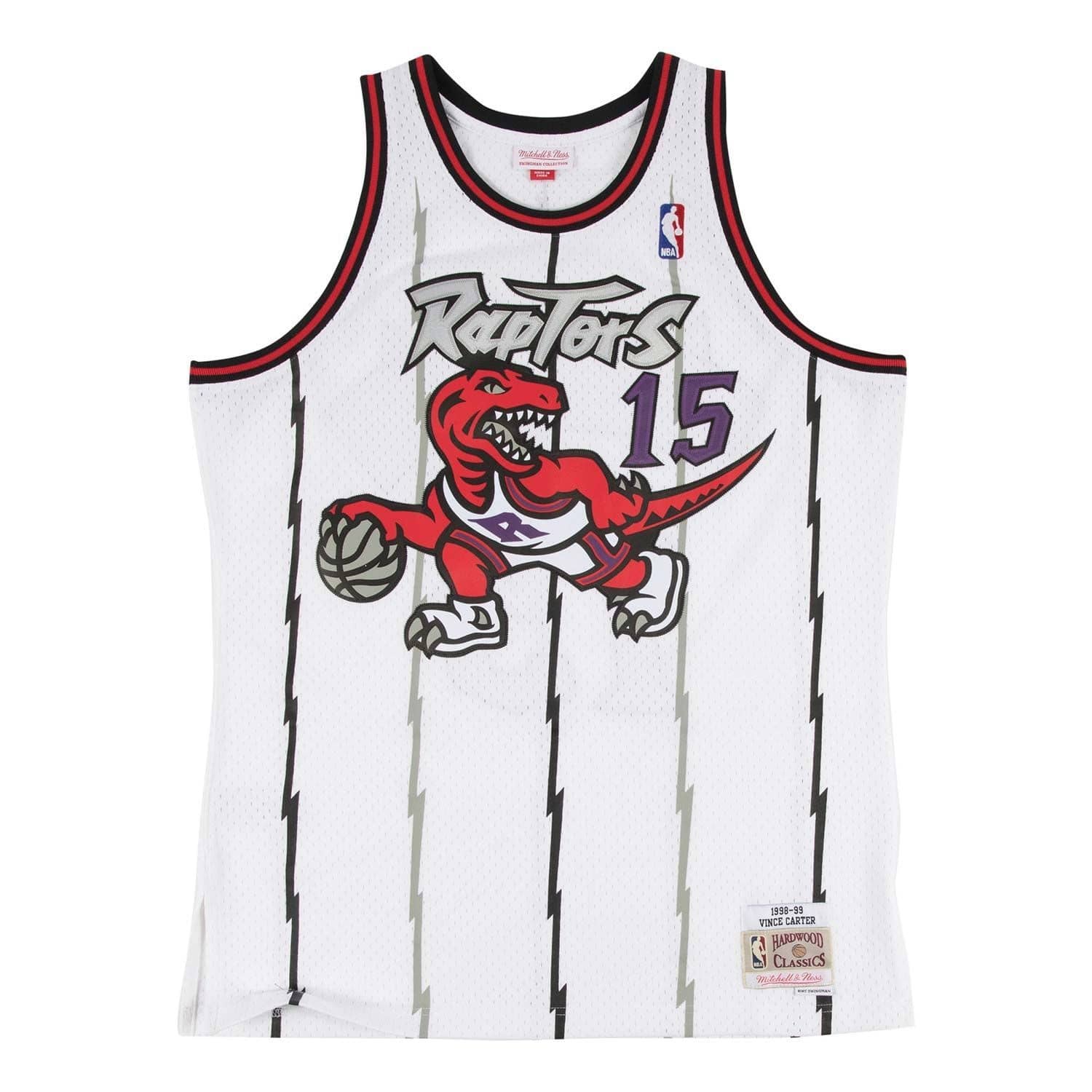 Vince Carter #15 Toronto Raptors 1998-99 Swingman NBA Trikot Weiß