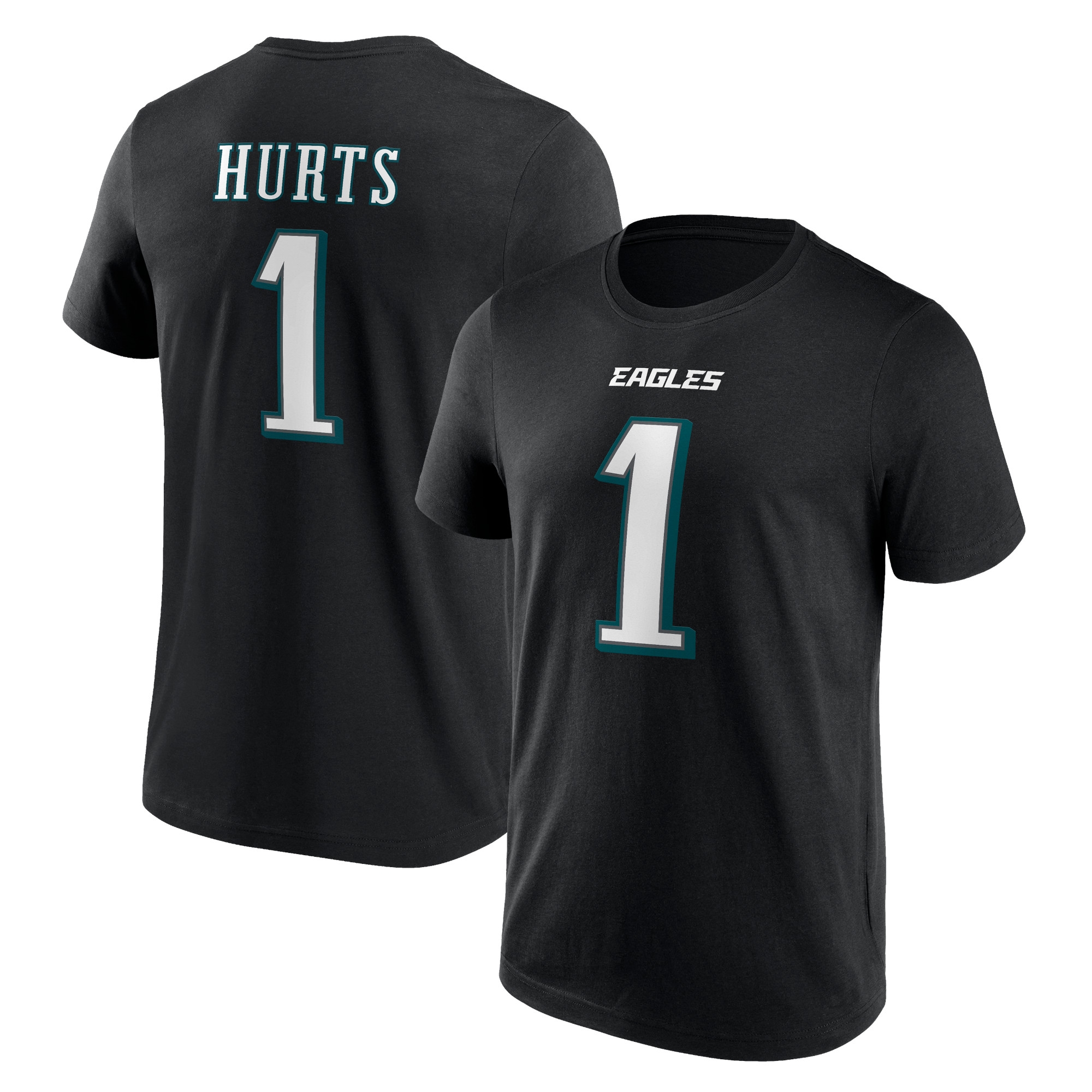 Jalen Hurts #1 Philadelphia Eagles Player NFL T-Shirt Black