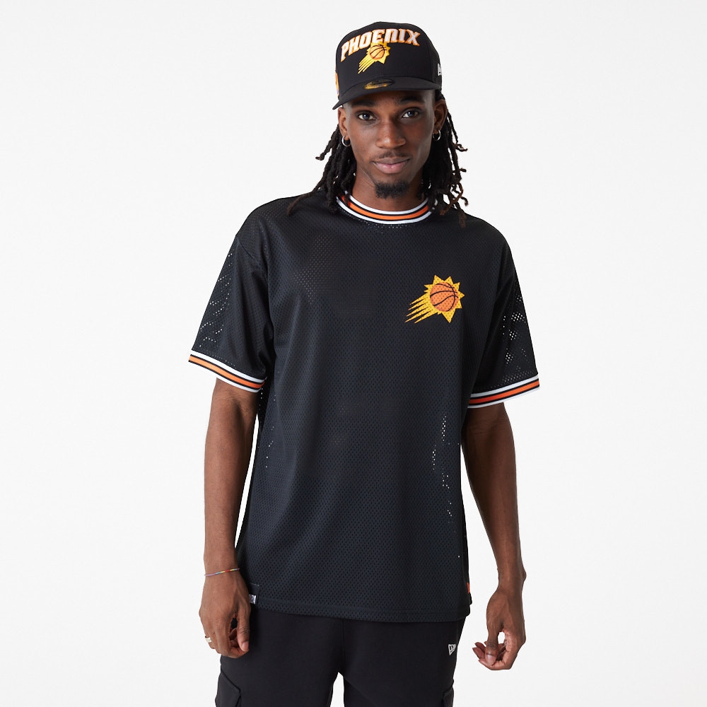Phoenix Suns New Era Oversized NBA Mesh T-Shirt Schwarz