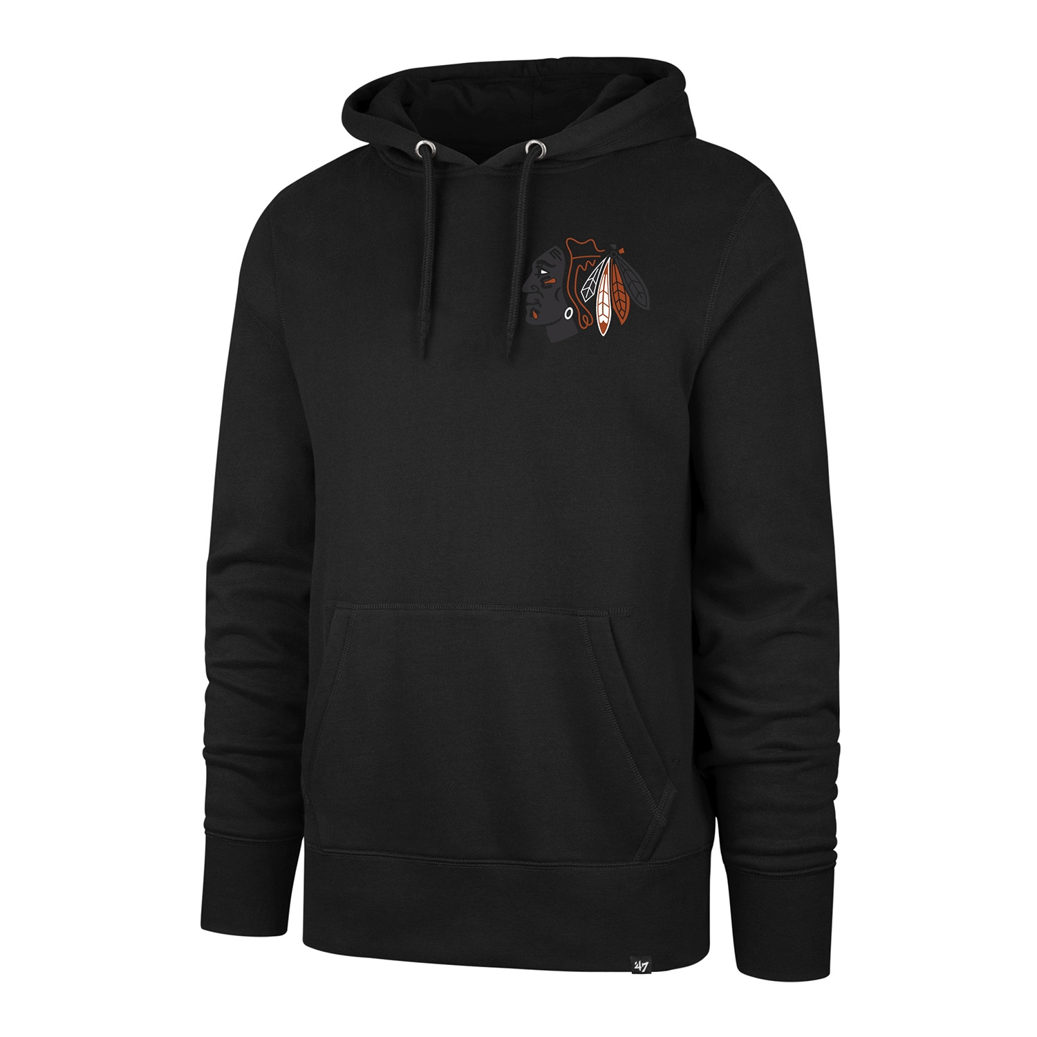 Chicago Blackhawks Tonal Backer '47 Burnside NHL Hoodie Schwarz