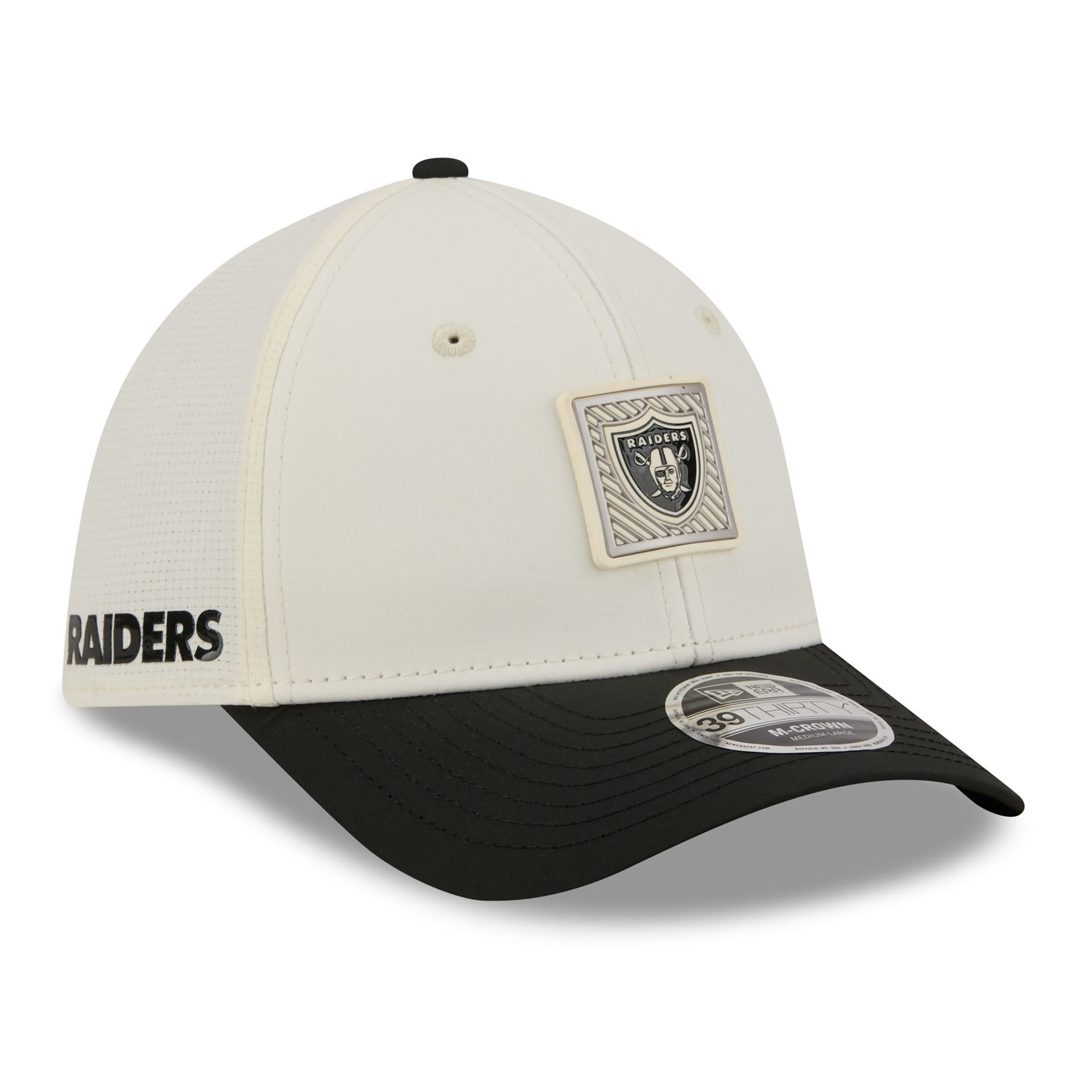 Las Vegas Raiders 2026 NFL Training Camp 39THIRTY Flex Cap Cream/Schwarz