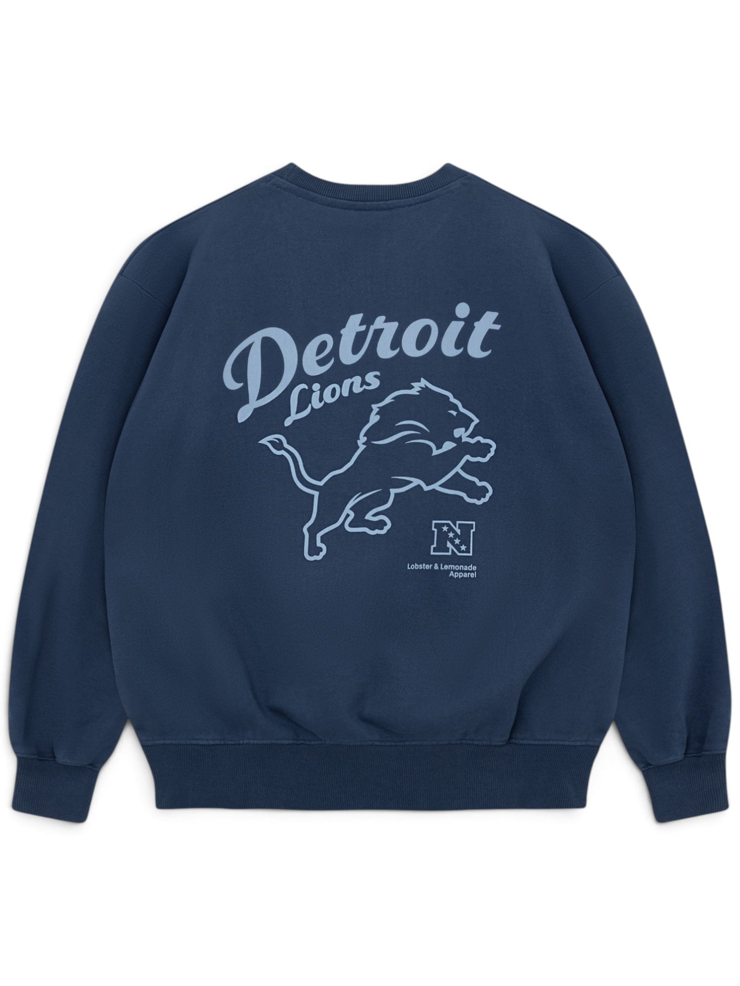 Detroit Lions L&L '96 Classics NFL Crew Sweater Navy