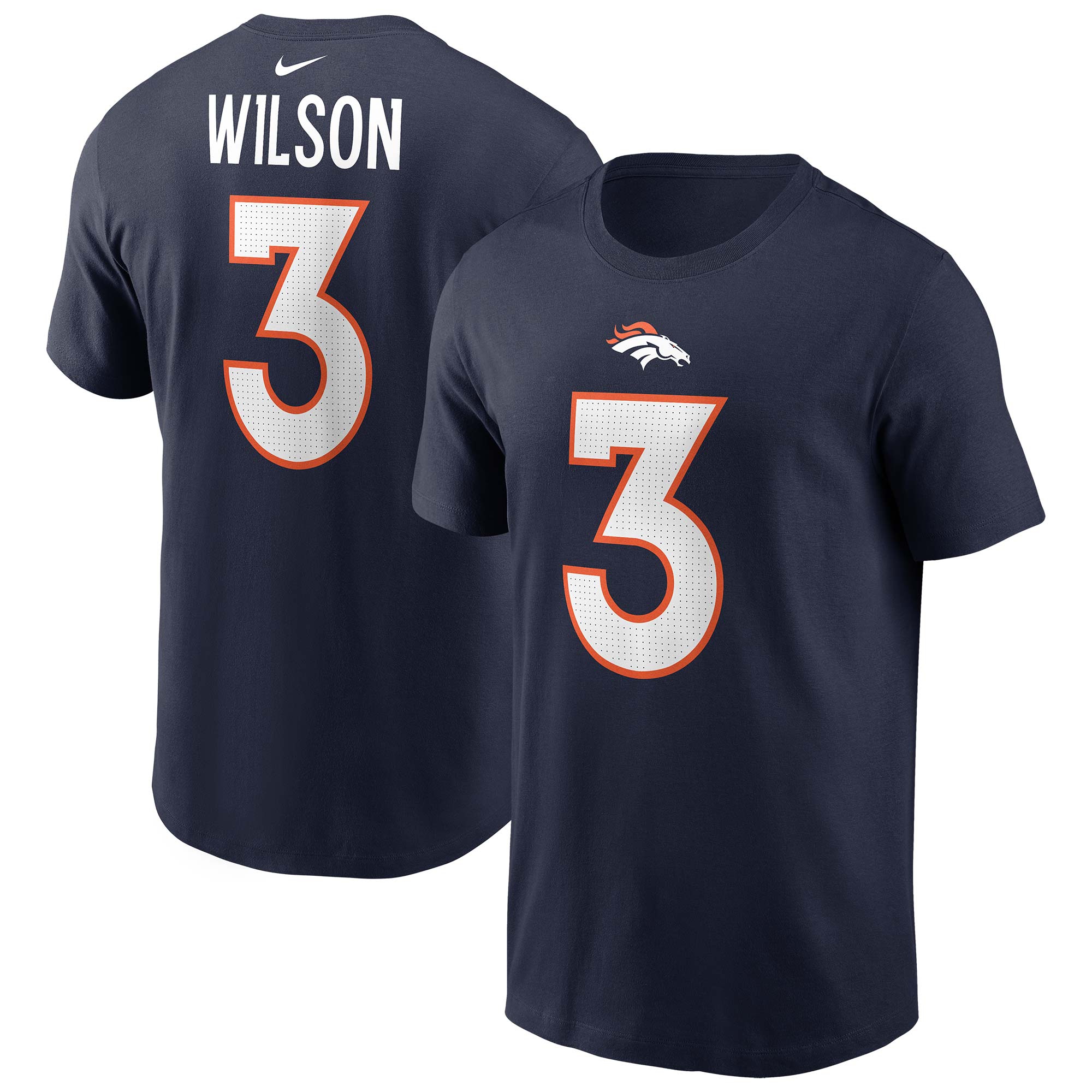 Russell Wilson #3 Denver Broncos Nike Player NFL T-Shirt Navy