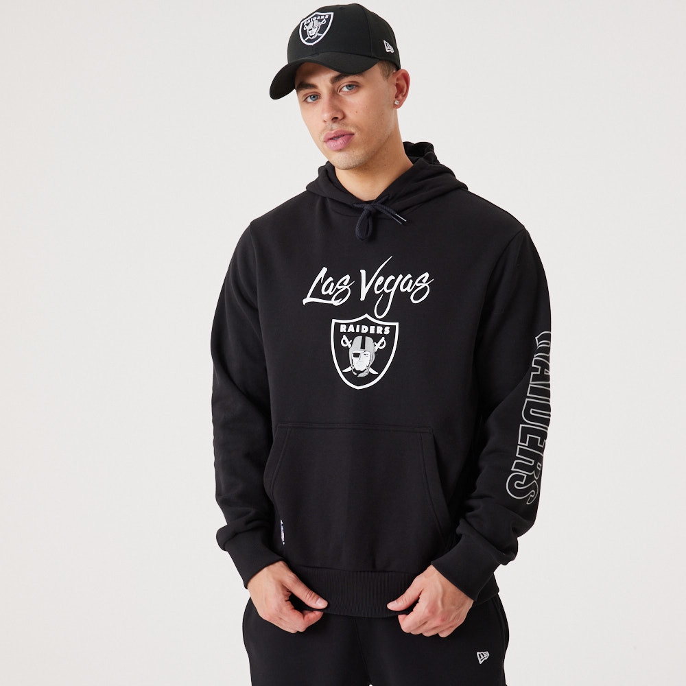 Las Vegas Raiders Script New Era NFL Hoodie Schwarz