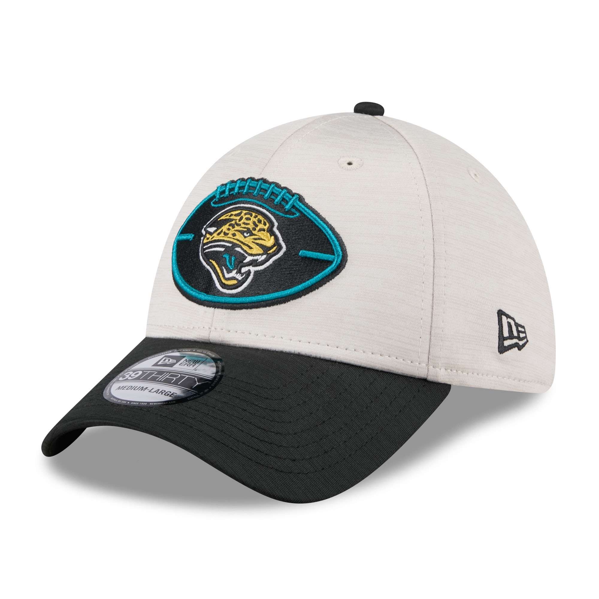 Jacksonville Jaguars Historic 2024 NFL Sideline New Era 39THIRTY Flex Cap