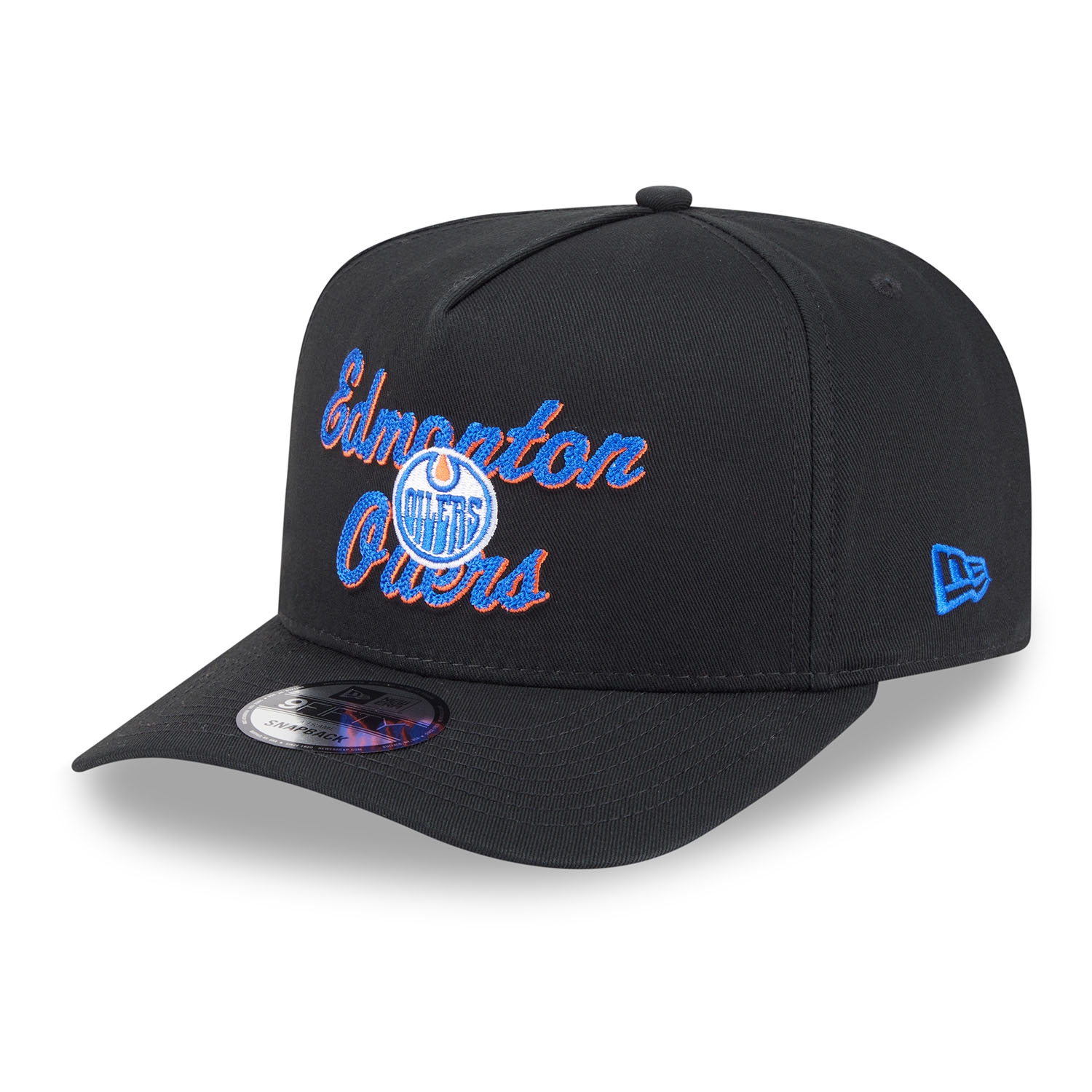 Edmonton Oilers NHL Chainstitch 9FIFTY A-Frame Snapback Cap Schwarz