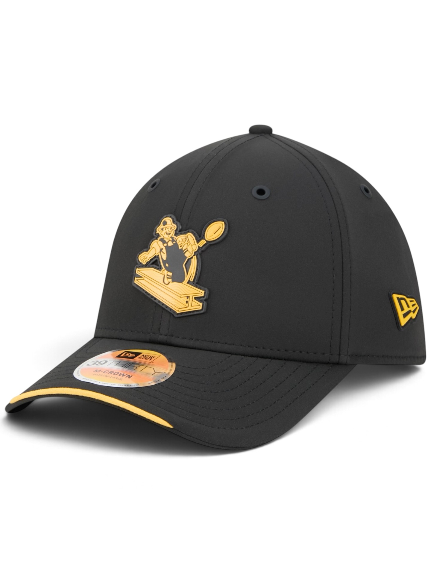 Pittsburgh Steelers Throwback 2026 NFL Sideline 39THIRTY M-Crown Flex Cap Black