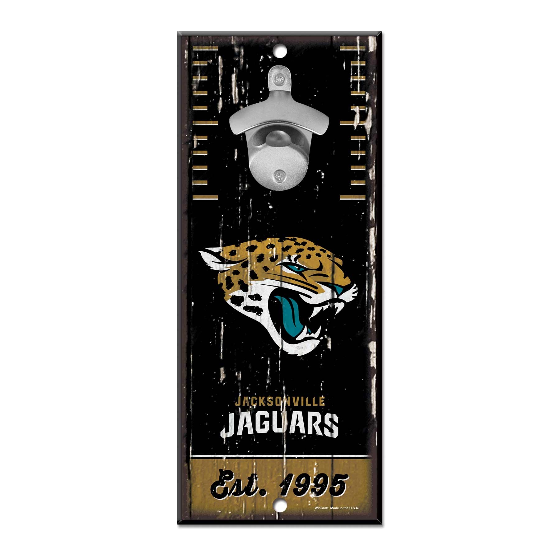 Jacksonville Jaguars WinCraft NFL Schild mit Flaschenöffner