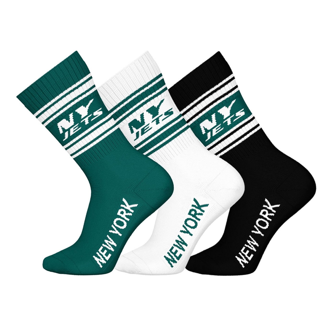 New York Jets Team Set NFL Crew Socken (3er-Pack)