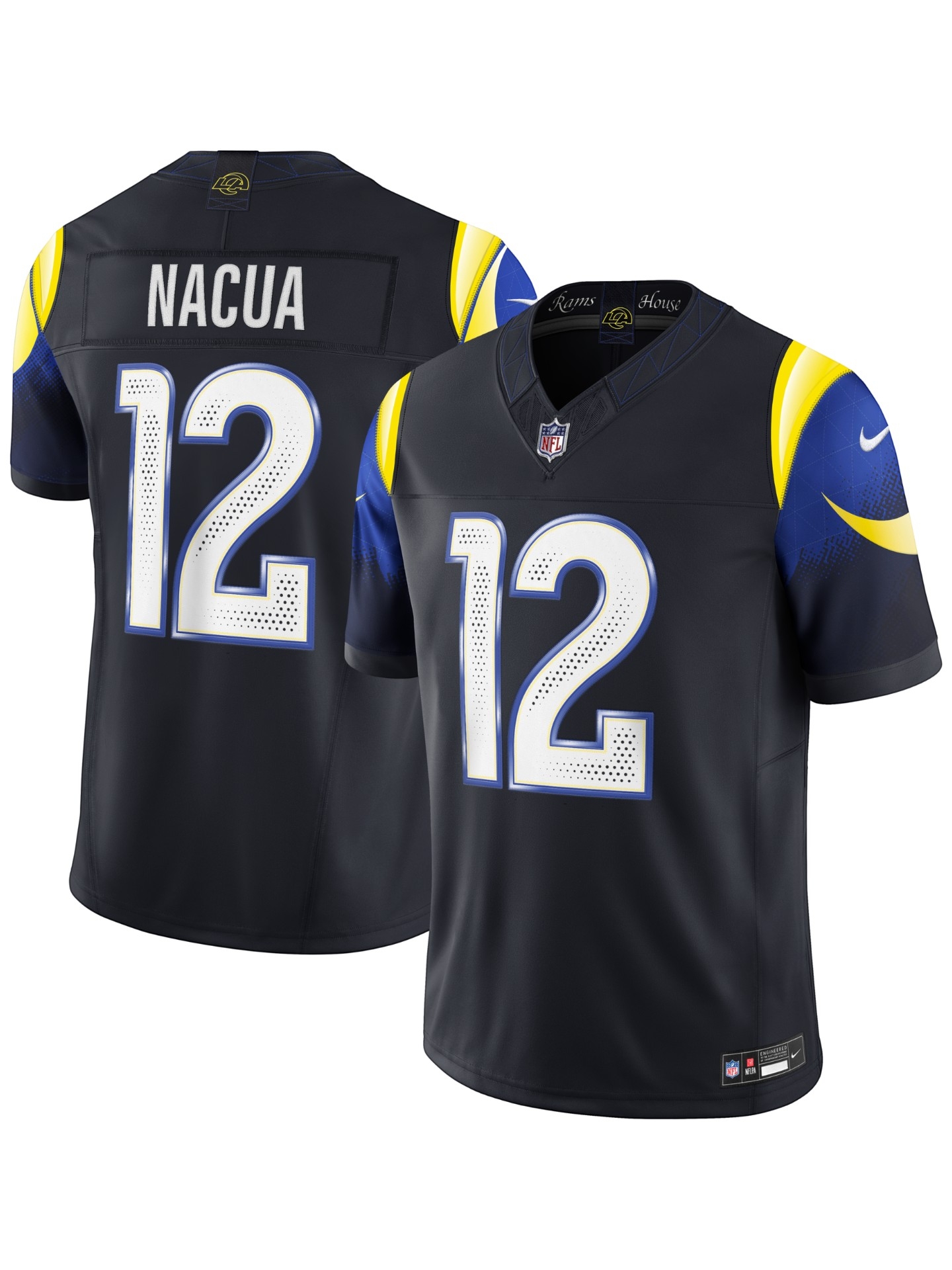 Puka Nacua #12 Los Angeles Rams Rivalries Limited NFL Jersey Midnight Navy