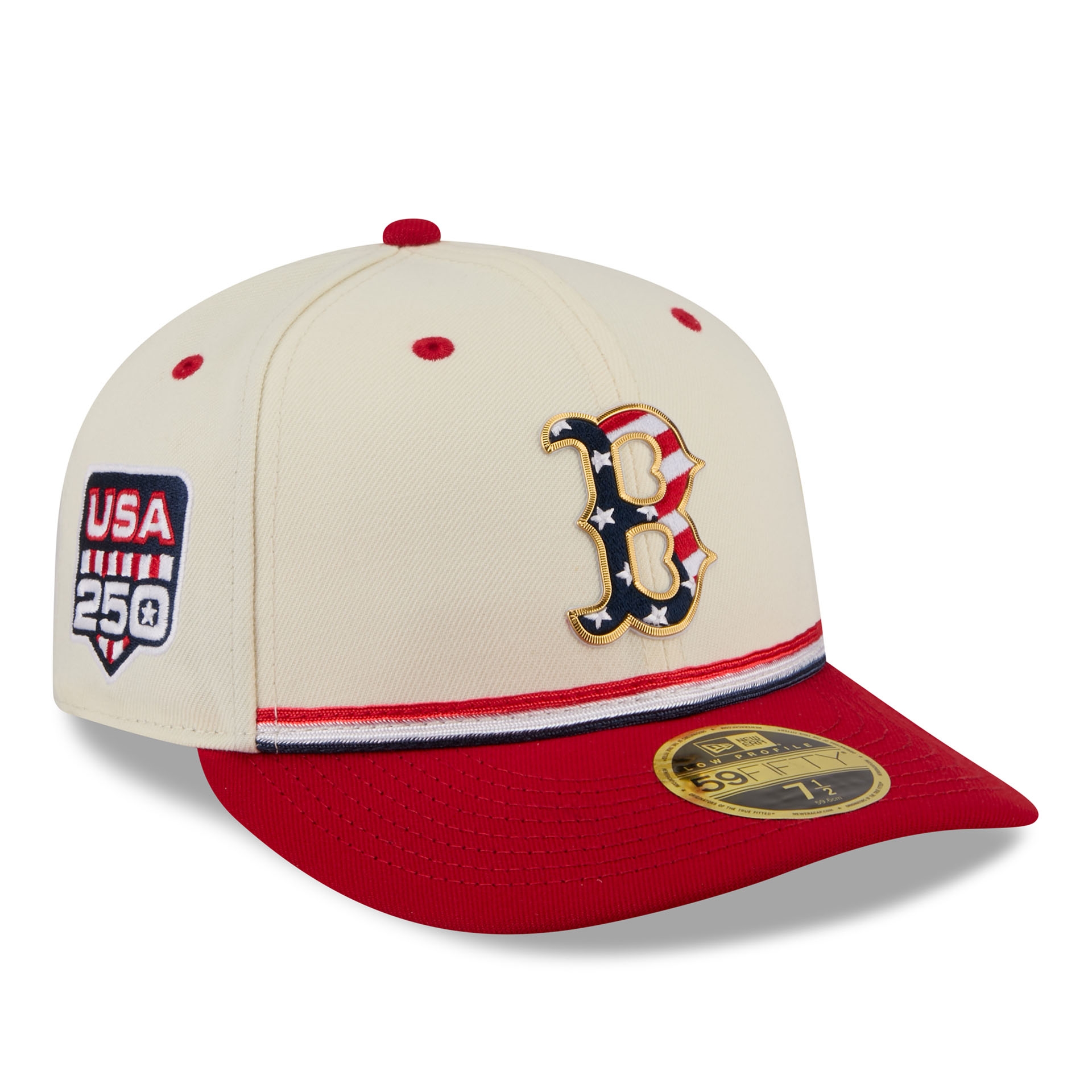 Boston Red Sox 2026 4th of July USA 250 Low Profile 59FIFTY Fitted MLB Cap