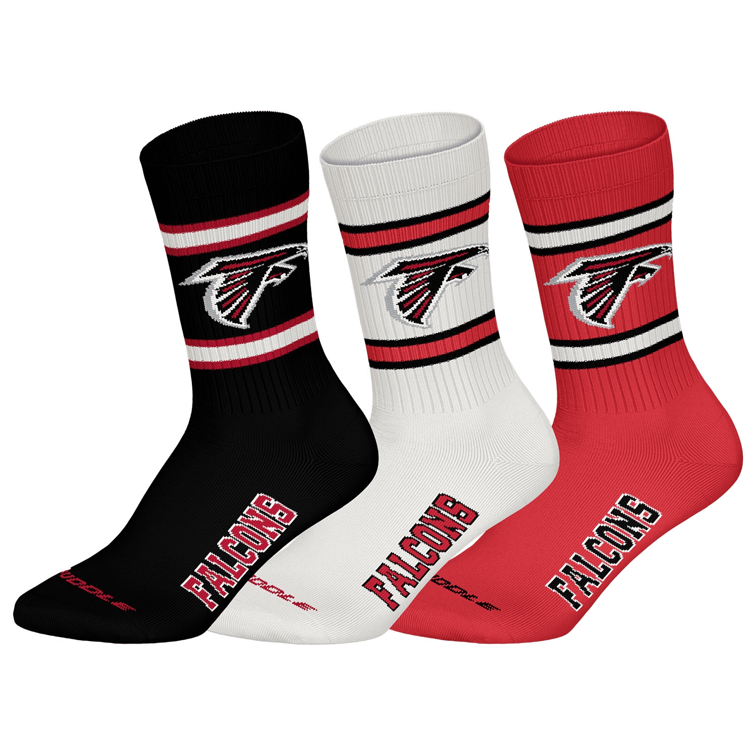 Atlanta Falcons Team Set NFL Crew Socken (3er-Pack)