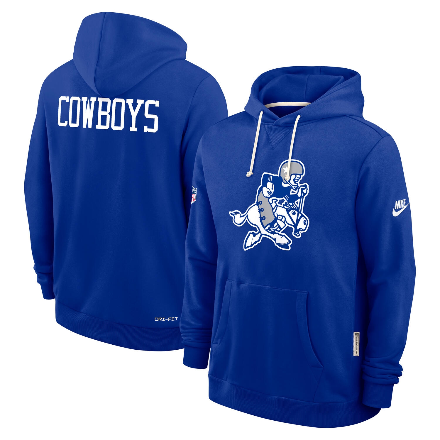 Dallas Cowboys 2025 NFL Sideline Nike Vintage Alternate Hoodie Blue