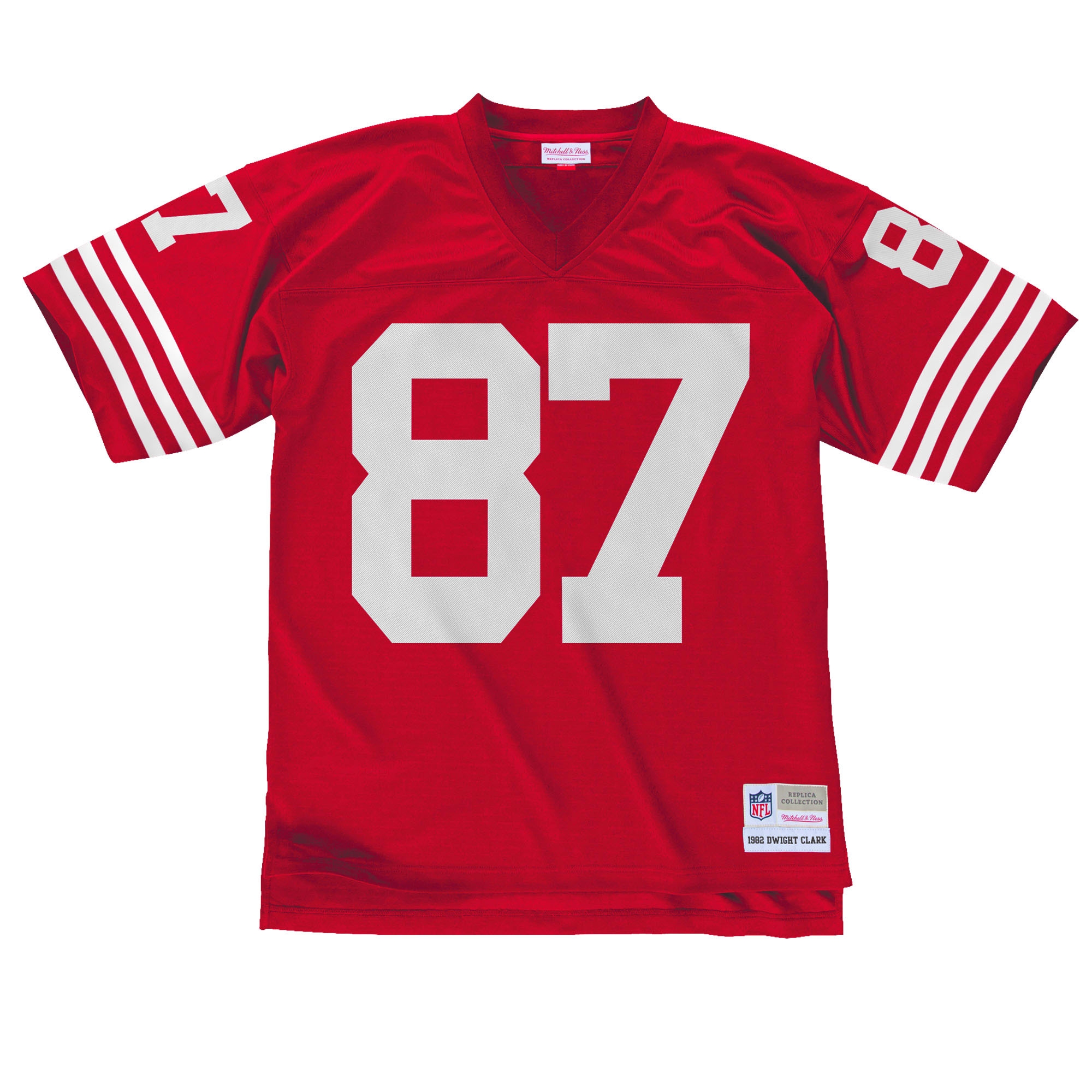 Dwight Clark #87 San Francisco 49ers Mitchell & Ness Throwback NFL Trikot Rot