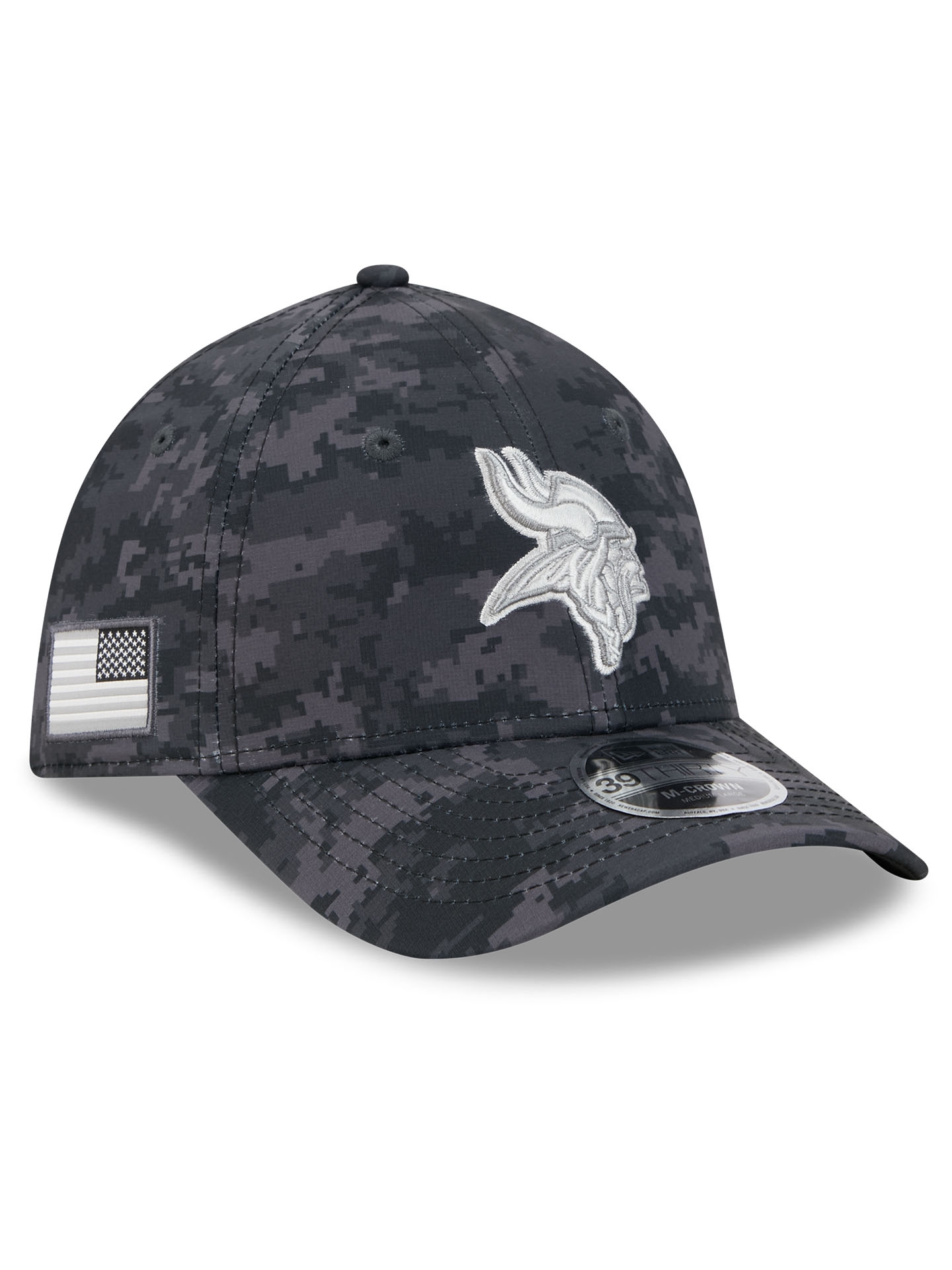 Minnesota Vikings 2026 NFL Salute to Service 39THIRTY M-Crown Flex Cap Schwarz