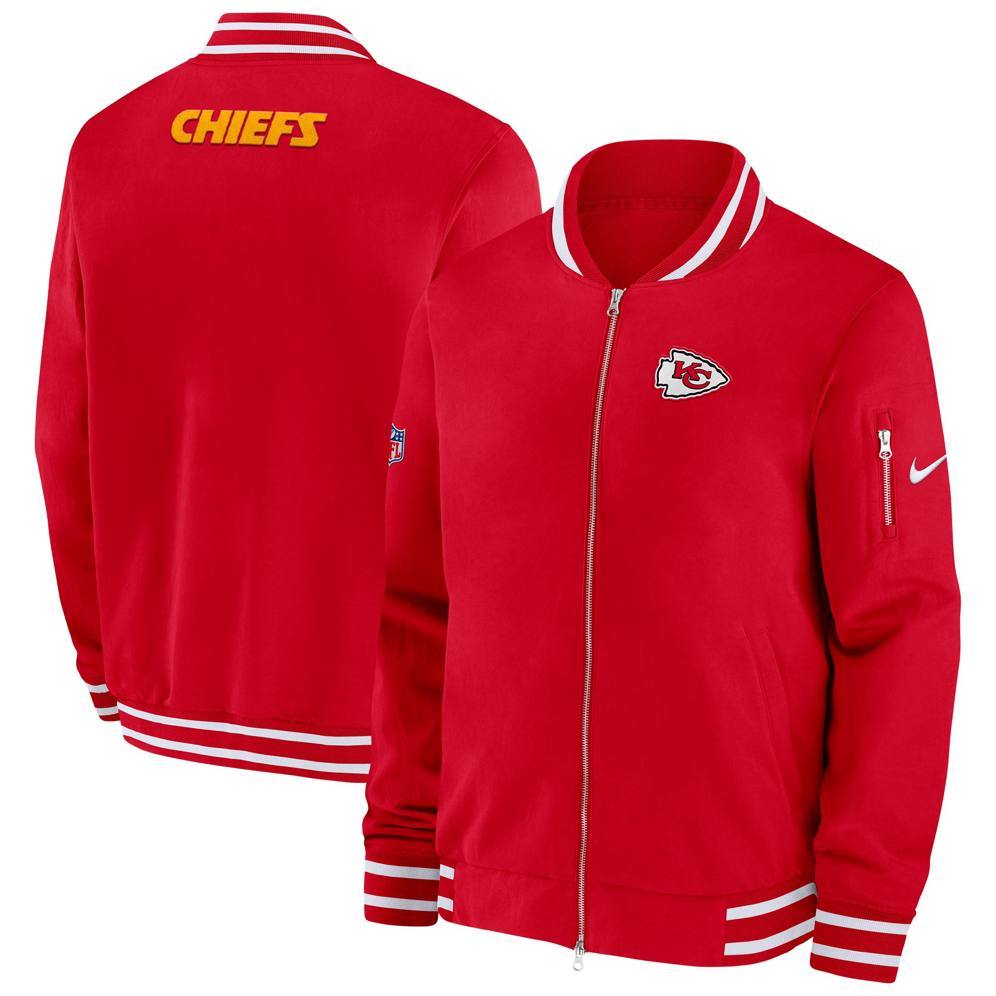 Kansas City Chiefs NFL Sideline Nike Coach Bomber Jacke