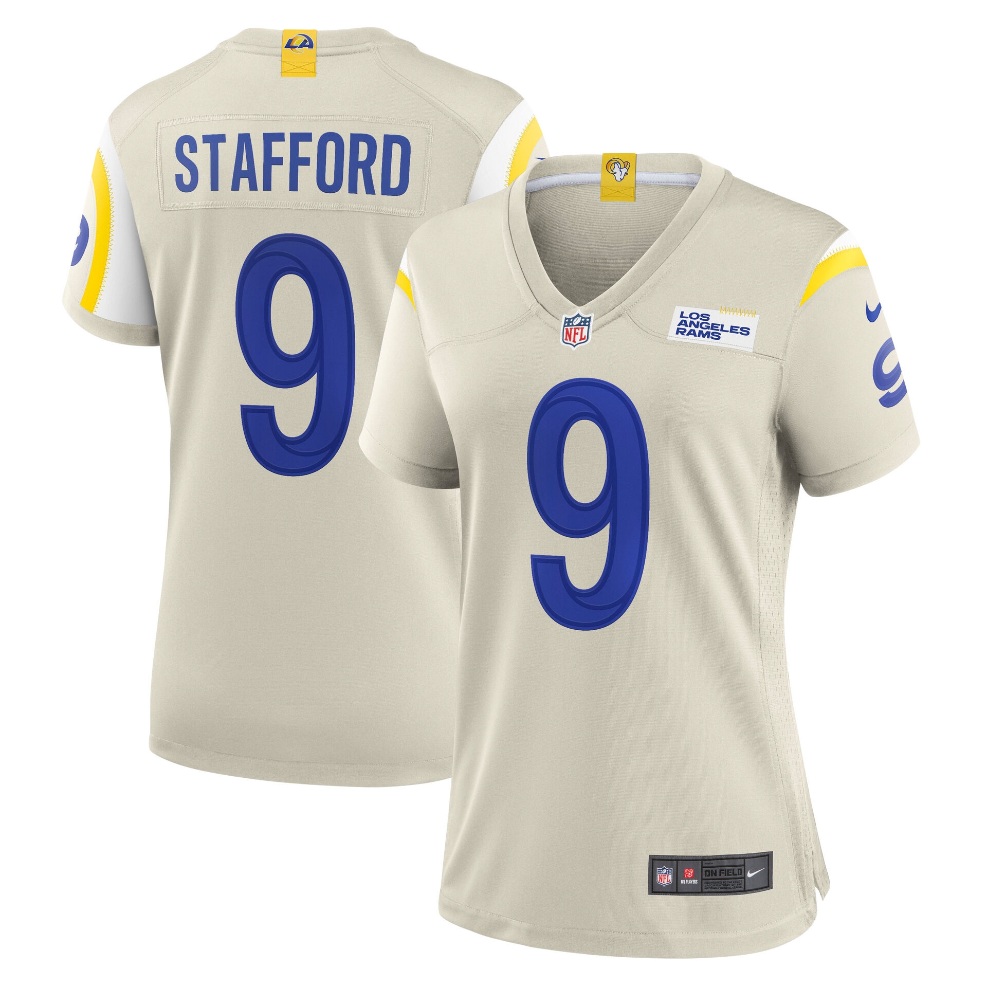 Matthew Stafford #9 Los Angeles Rams Game NFL Trikot Bone (DAMEN)
