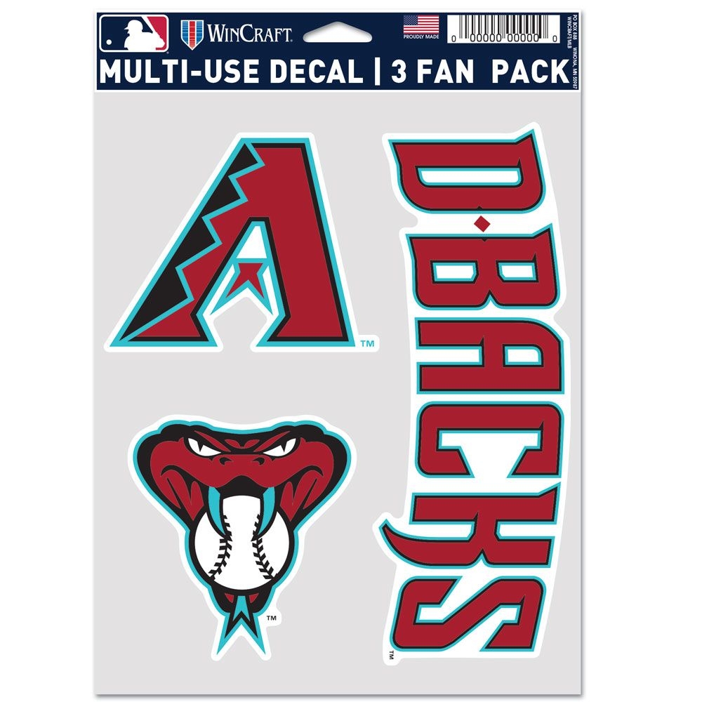 Arizona Diamondbacks Multi-Use MLB Aufkleber-Set (3 Stk.)