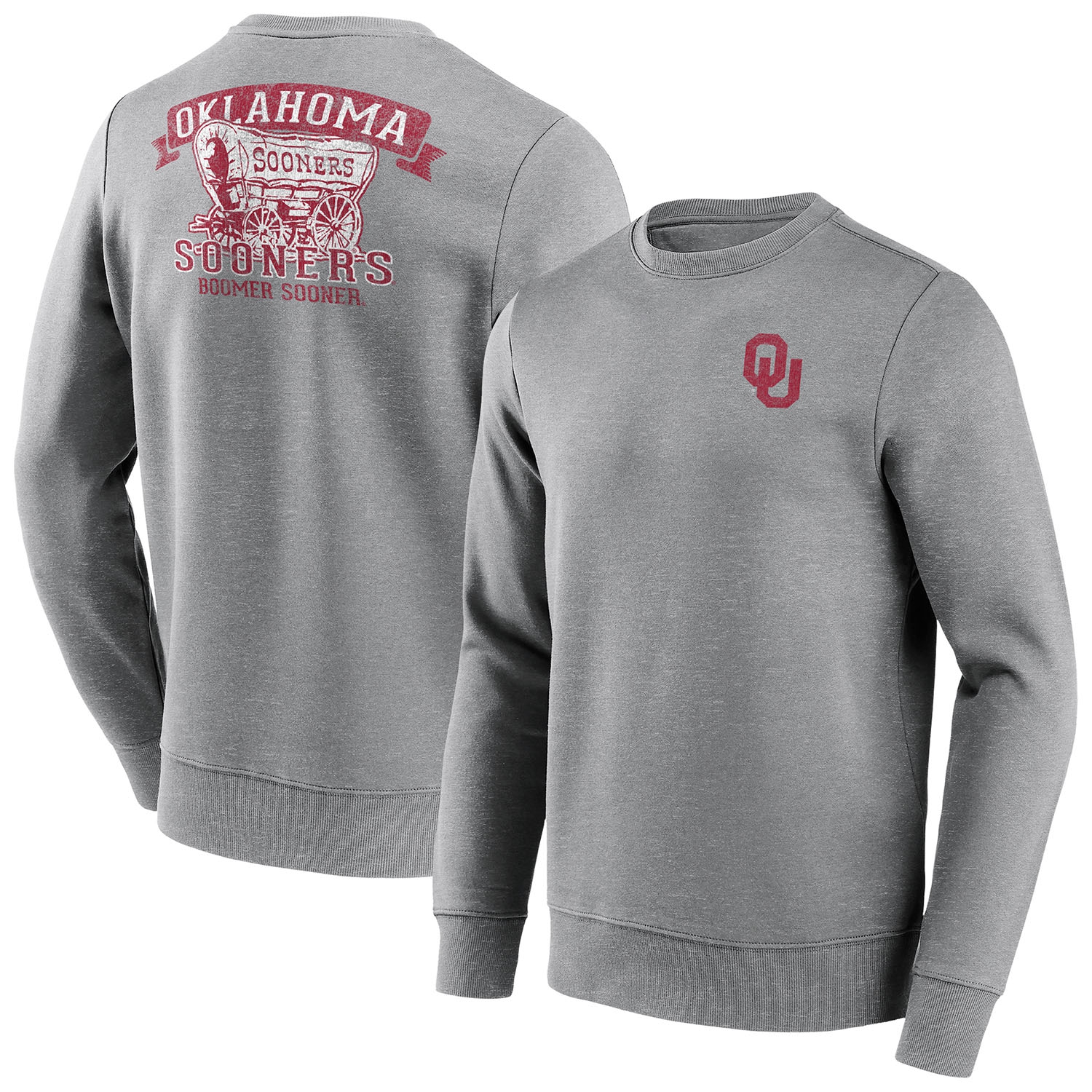Oklahoma Sooners Boomer Sooner Crew Sweatshirt Grau