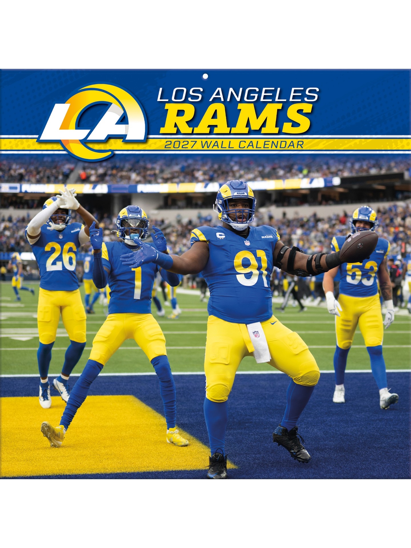 Los Angeles Rams 2027 NFL Team Wandkalender