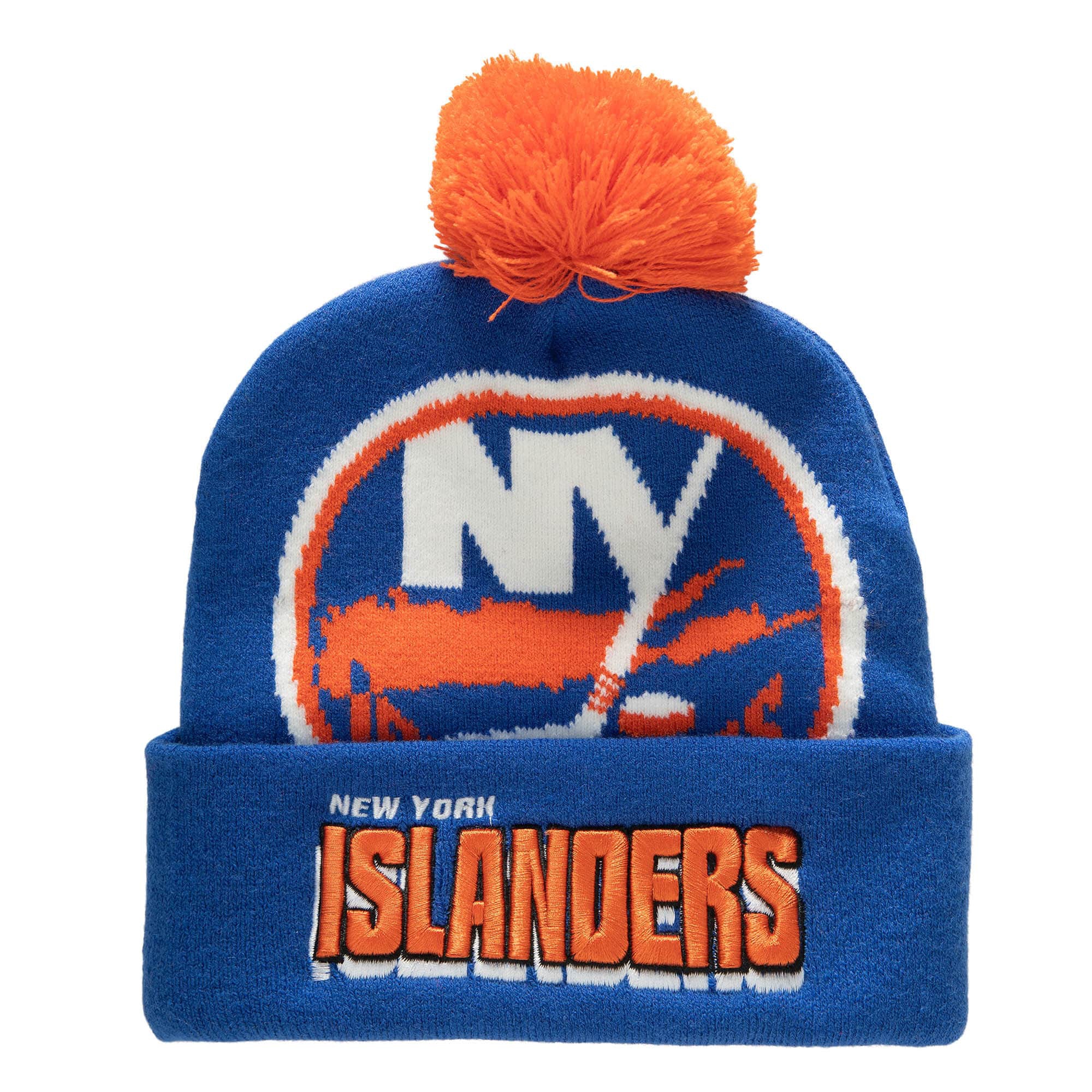 New York Islanders Punch Out Mitchell & Ness NHL Wintermütze Blau