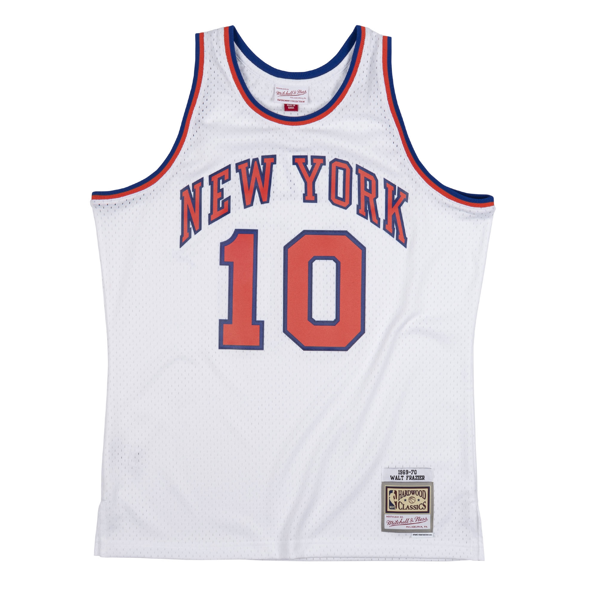 Walt Frazier #10 New York Knicks 1969-70 Swingman NBA Trikot Weiß