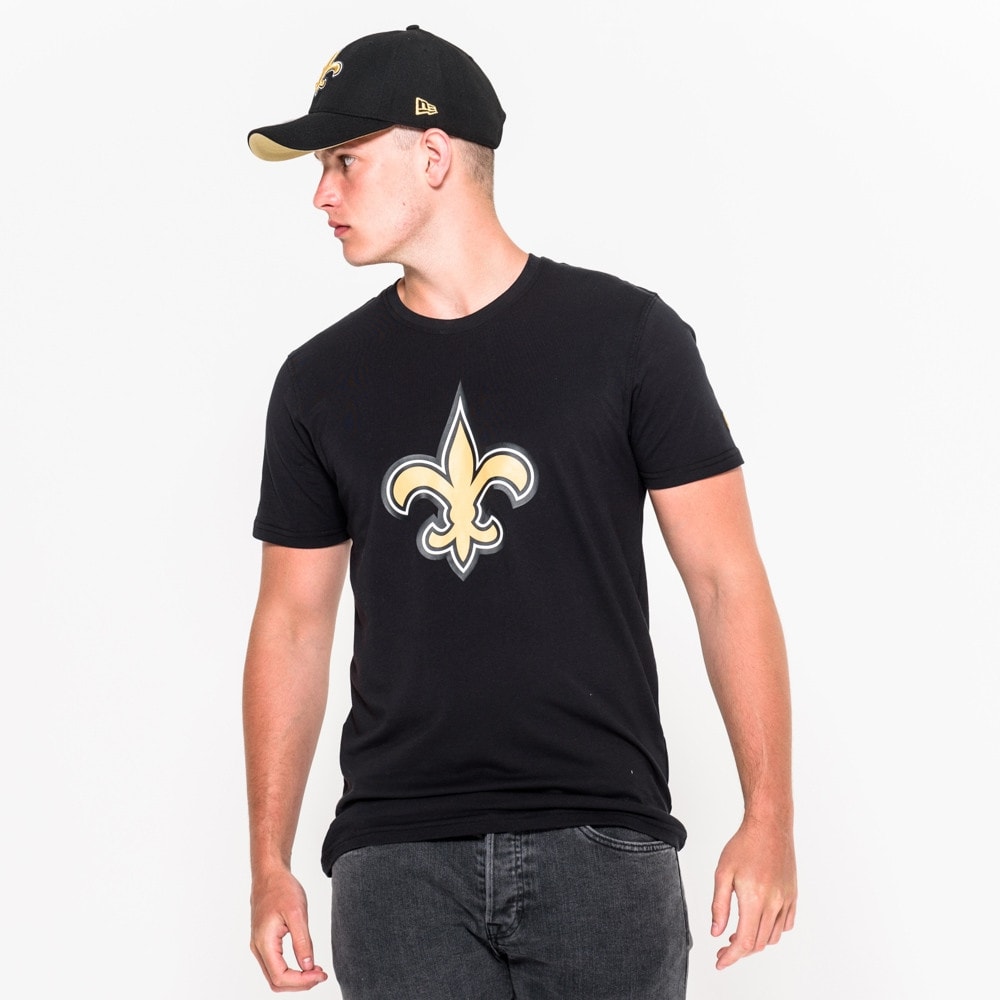 New Orleans Saints Team Logo New Era NFL T-Shirt Schwarz