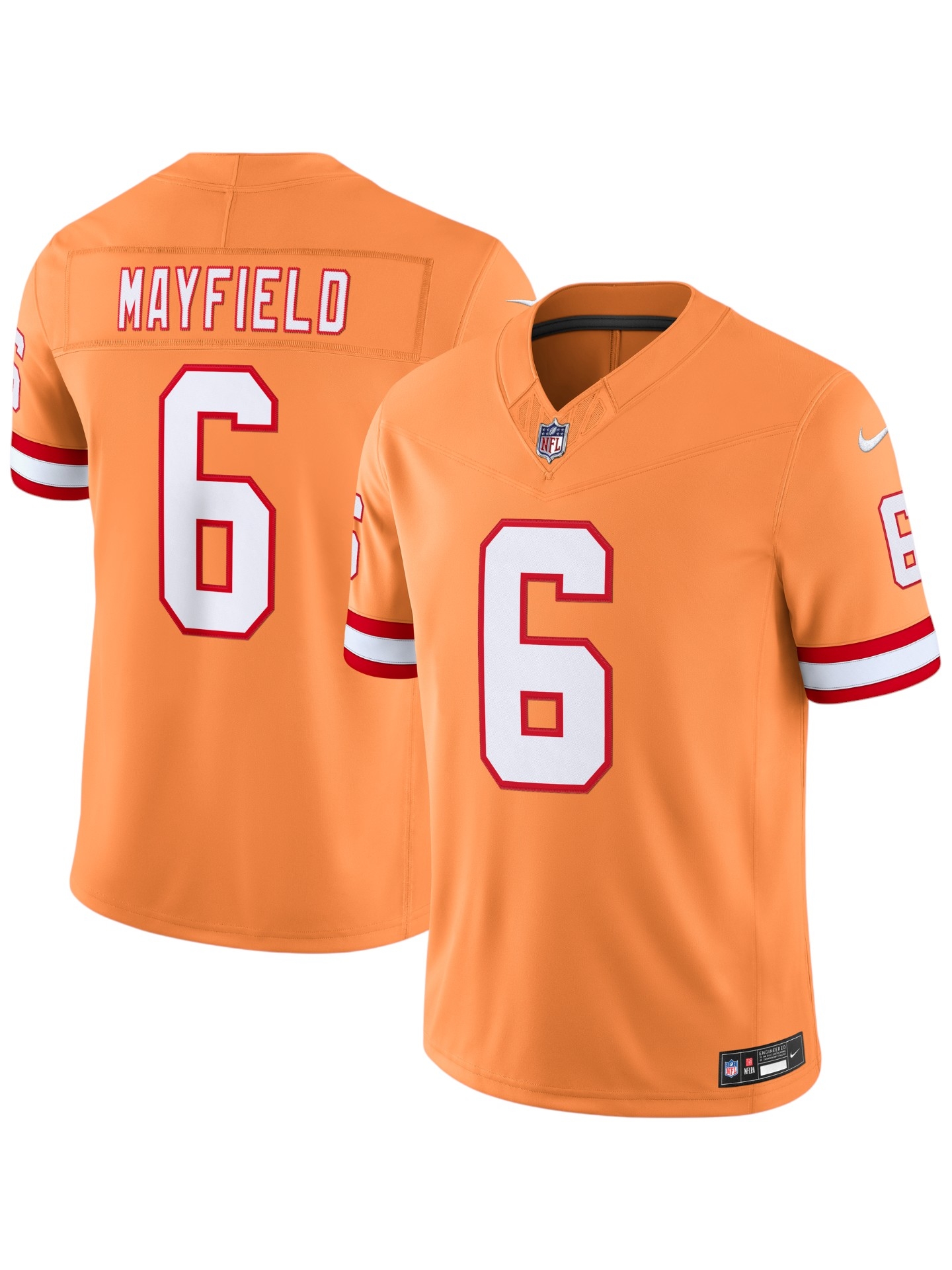 Baker Mayfield #6 Tampa Bay Buccaneers Throwback Stitched Limited NFL Trikot Orange