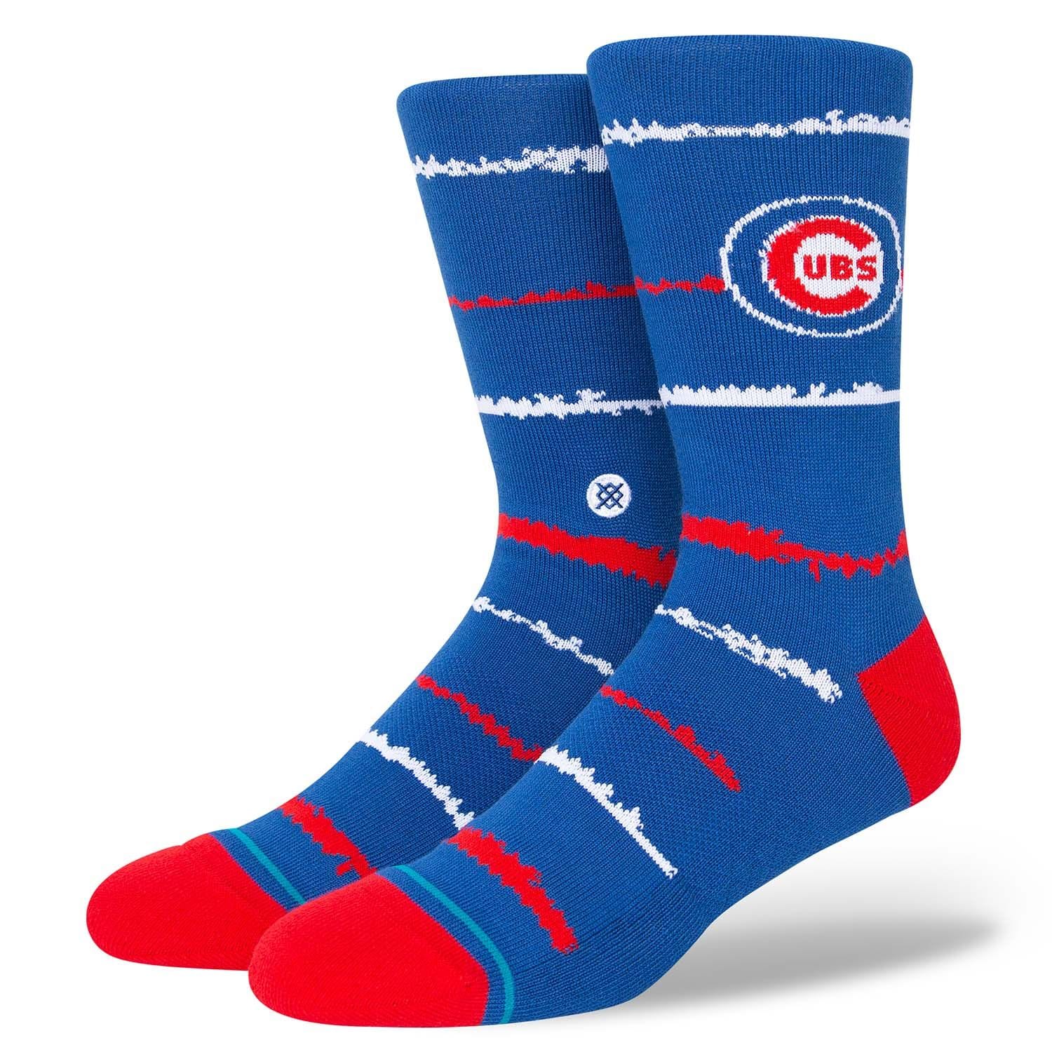 Chicago Cubs Chalk Stance MLB Crew Socks Blue