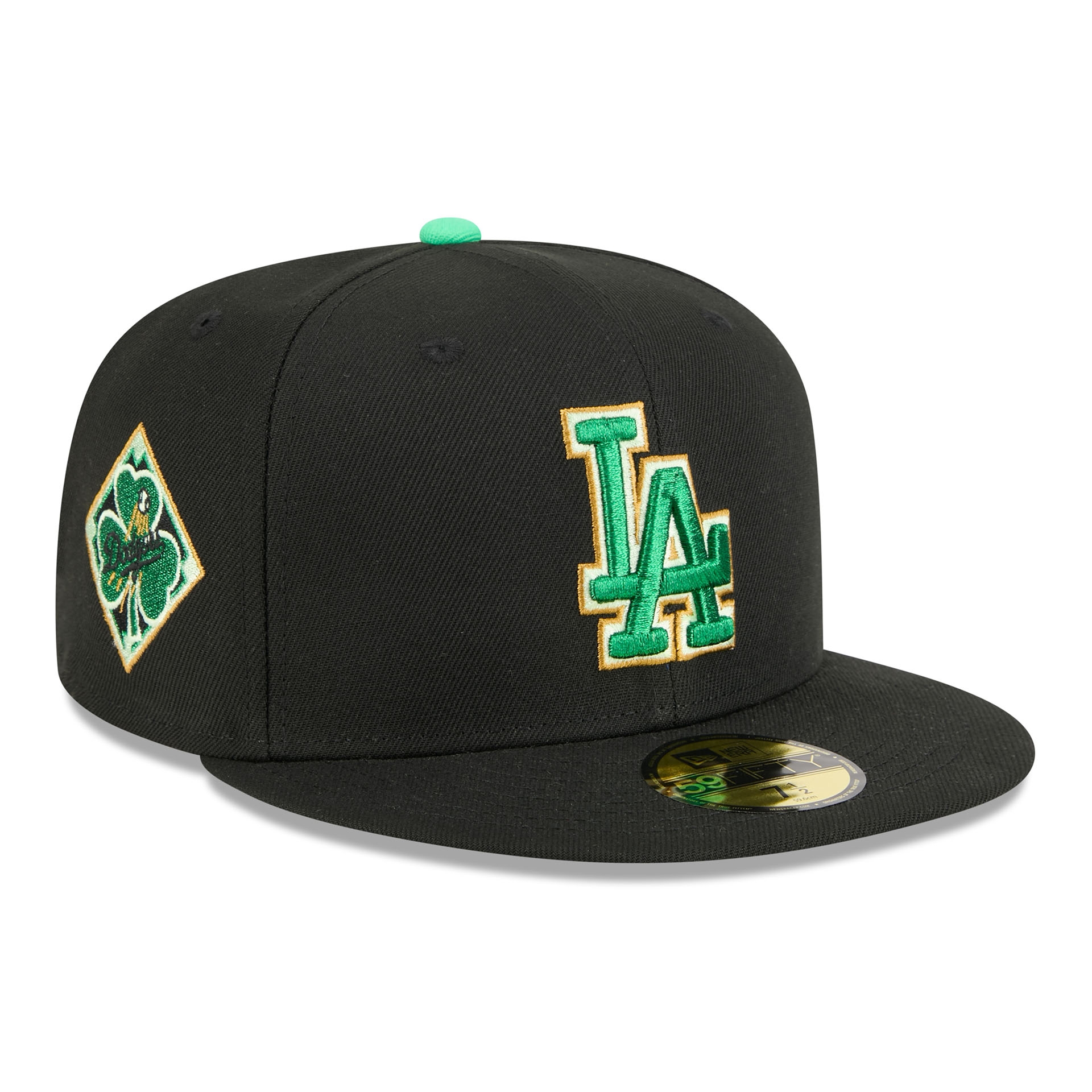 Los Angeles Dodgers 2026 St. Patrick's Day MLB Authentic 59FIFTY Cap Schwarz