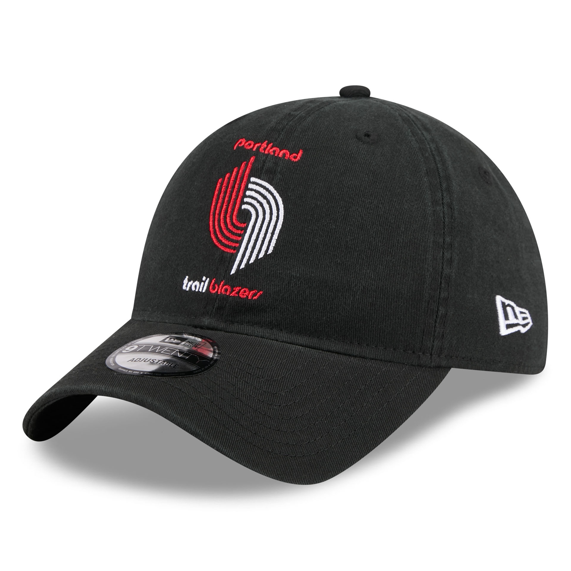 Portland Trail Blazers Hardwood Classics 9TWENTY Adjustable Cap Schwarz