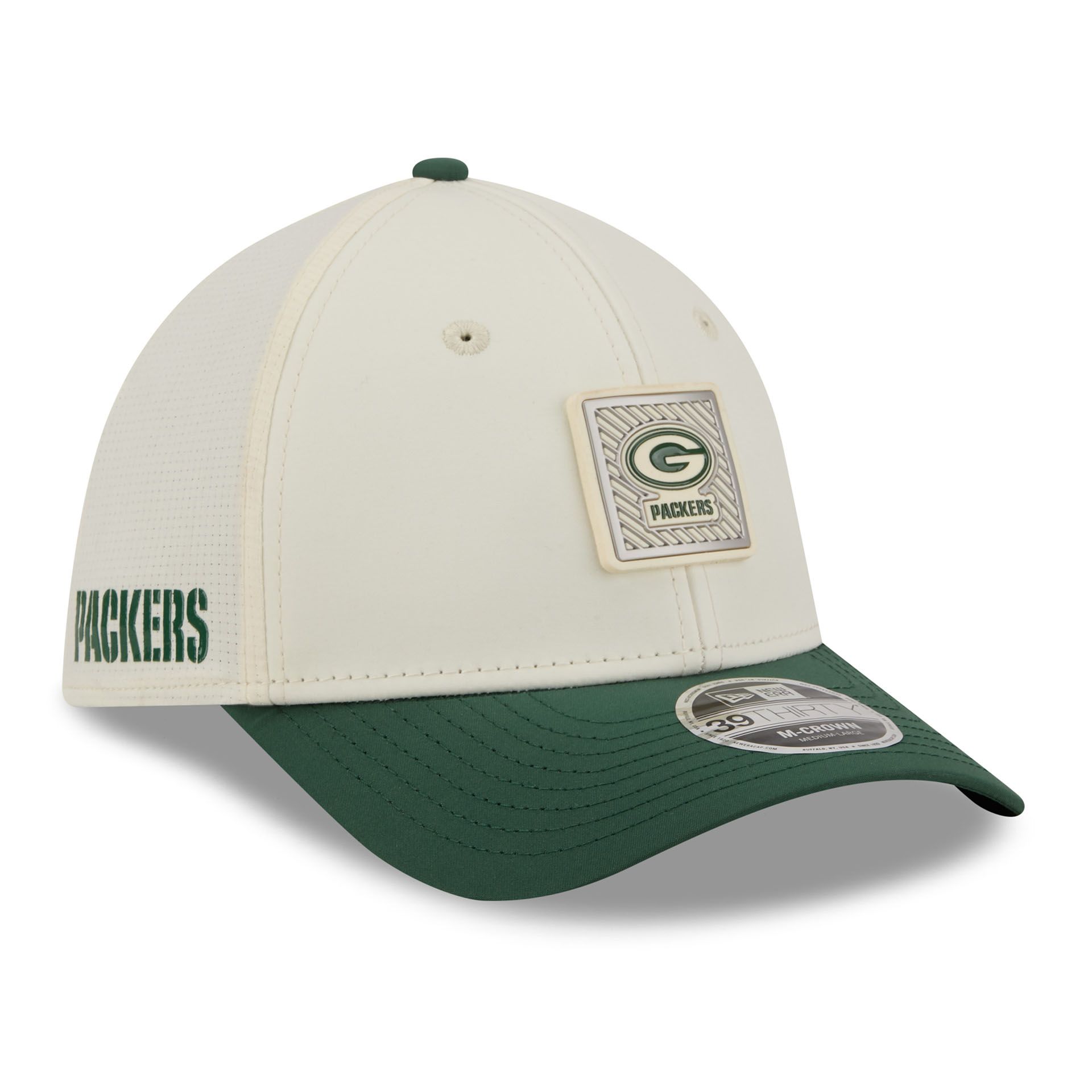Green Bay Packers 2026 NFL Training Camp 39THIRTY Flex Cap Cream/Grün
