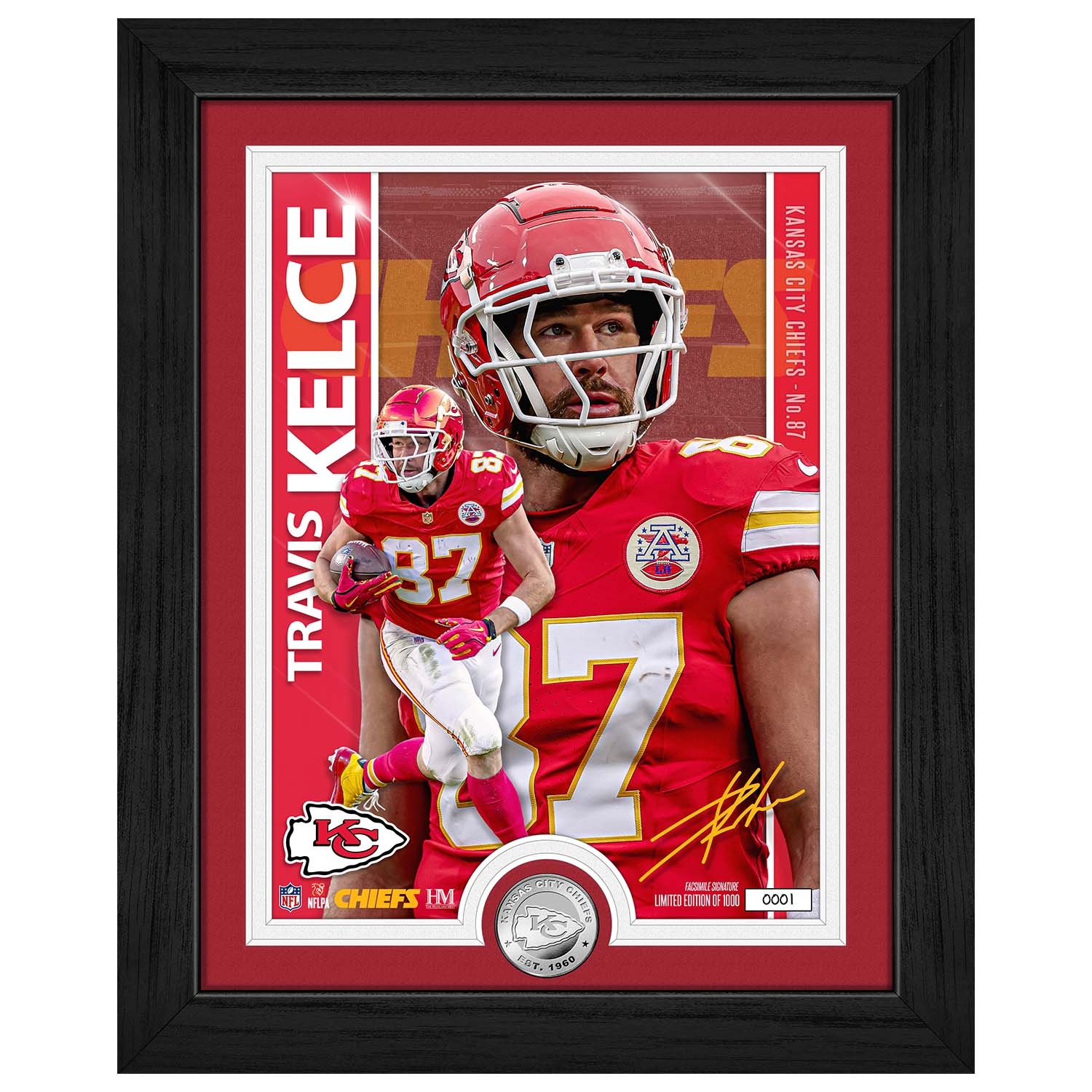 Travis Kelce Kansas City Chiefs Artist Proof Silver Coin NFL Bild