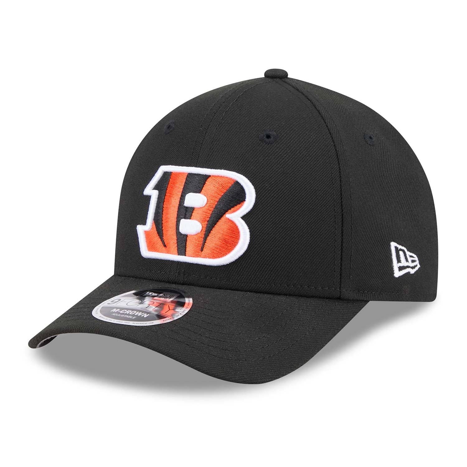 Cincinnati Bengals NFL Team Logo New Era 9FORTY M-Crown Snapback Cap Black